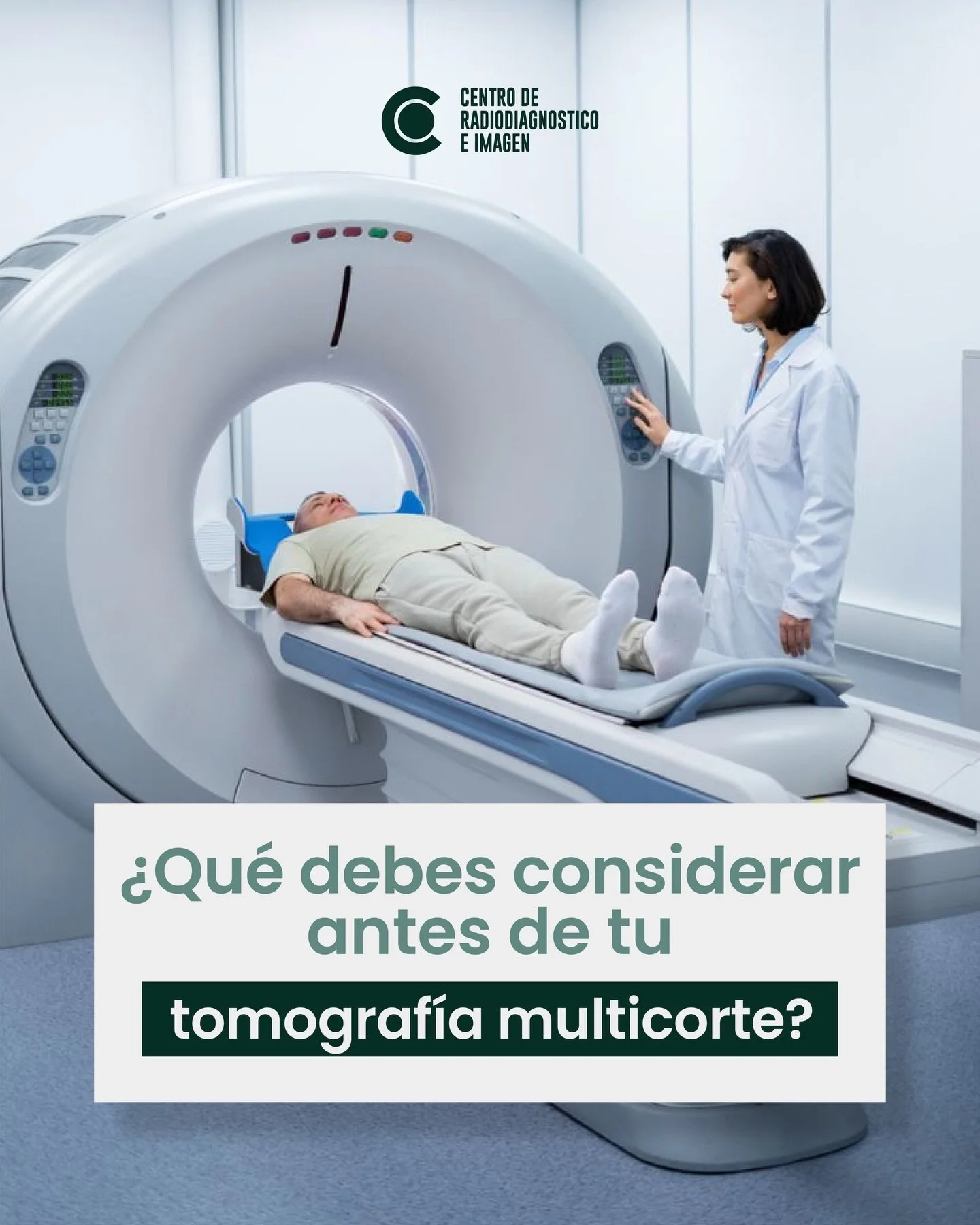 &iquest;Qu&eacute; debes considerar antes de tu tomograf&iacute;a multicorte?
&bull; Acudir en ayuno si tu estudio lo requiere, especialmente cuando se utiliza contraste.
&bull; Retirar objetos met&aacute;licos como joyer&iacute;a, relojes o accesori