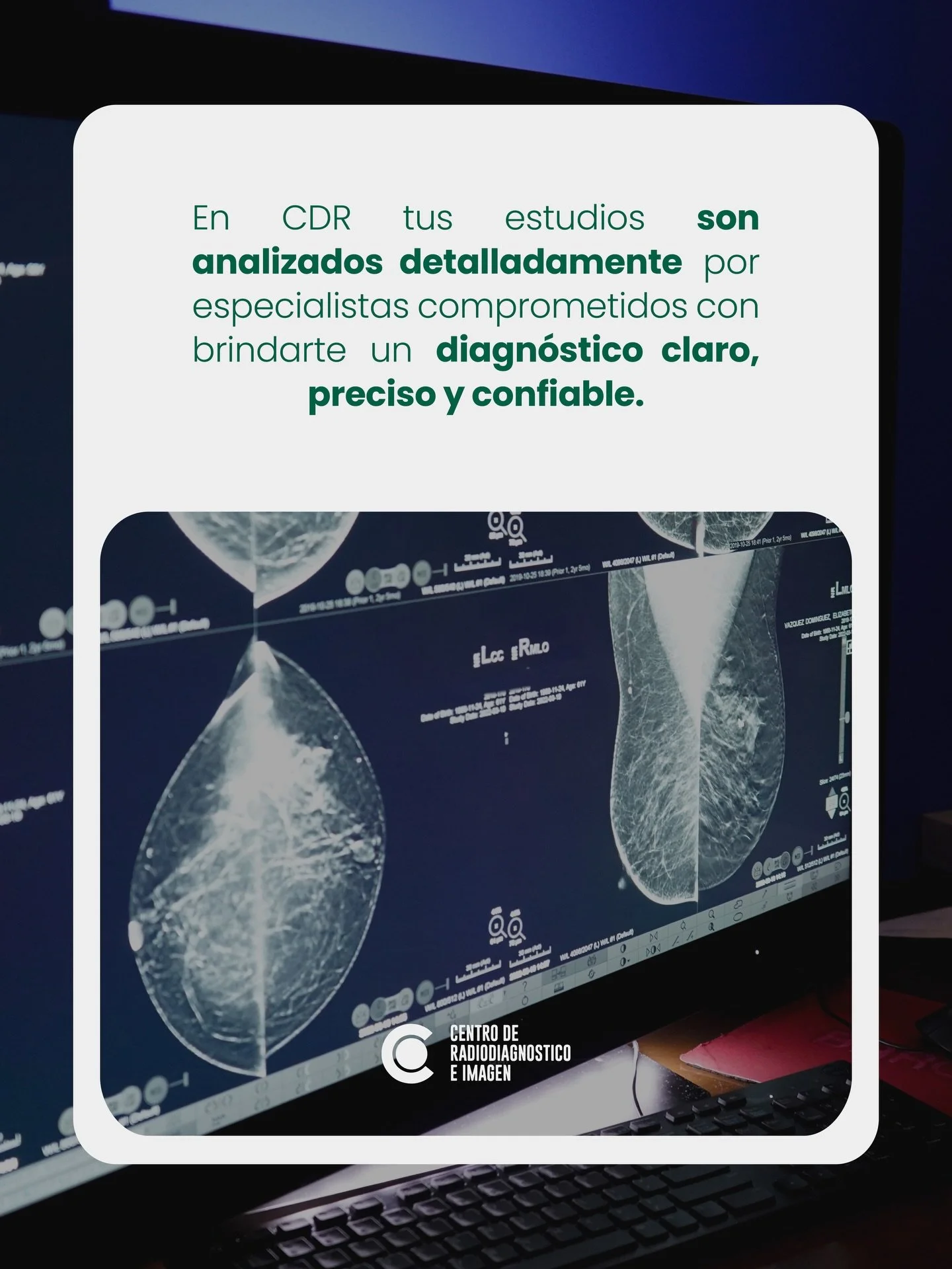 En CDR tus estudios son evaluados cuidadosamente por especialistas comprometidos con brindarte un diagn&oacute;stico claro, preciso y confiable.

&iexcl;Ac&eacute;rcate con nosotros!

👉🏼81 1734 2030 / 81 8333 4185 📍Hidalgo 2315 Col. Obispado Mty, 