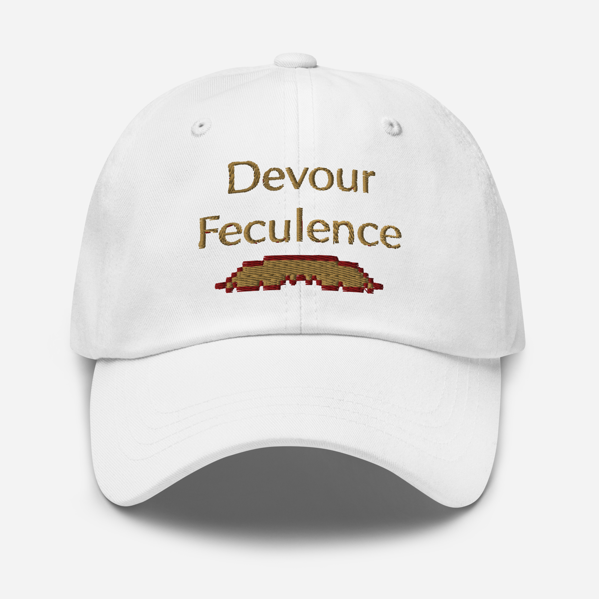 "Devour Feculence" embroidered hat