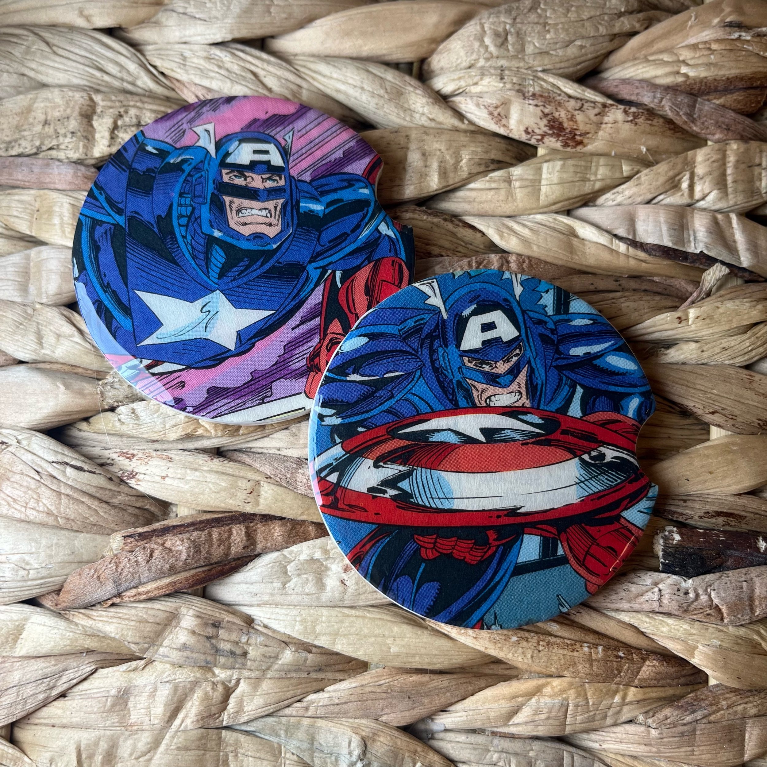 Cap America Car Coasters