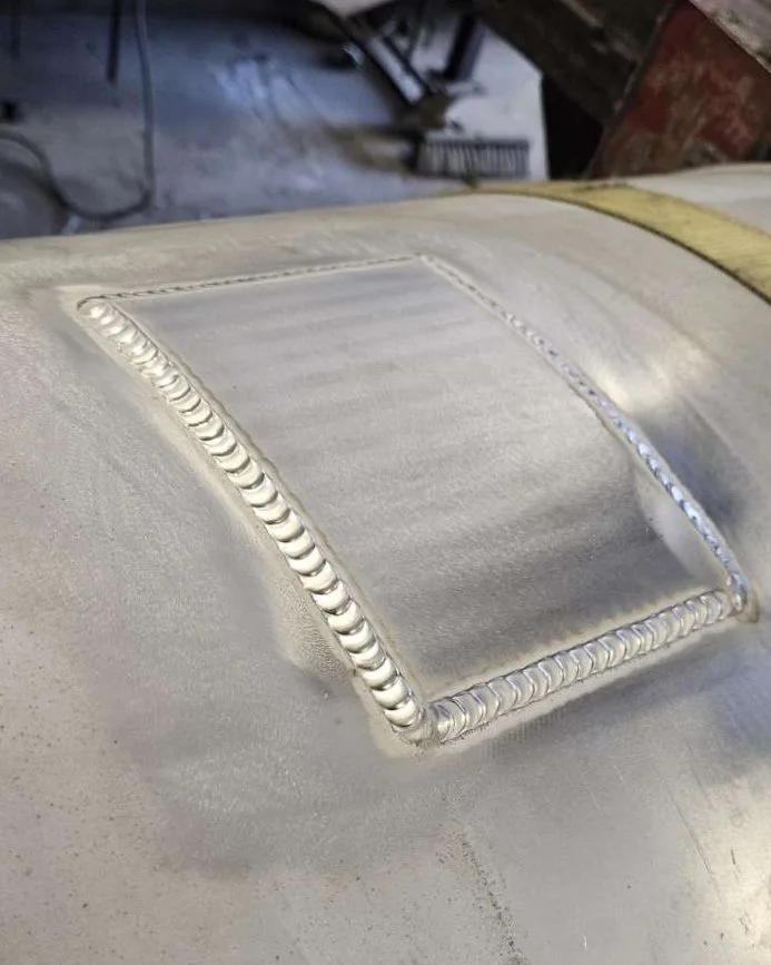 Welding repair on heavy equipment