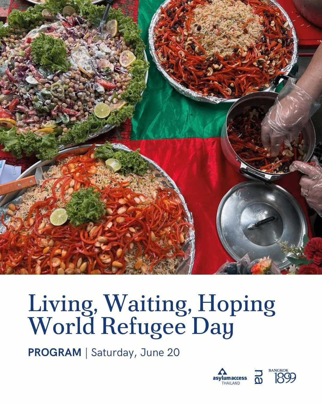 See what&rsquo;s happening at Living, Waiting, Hoping World Refugee Day event on Saturday, June 20!

✧ Storytelling &amp; Panel Discussions
✧ Refugee Stories Gallery
✧ Refugee Marketplace &amp; Food Stalls
✧ Cultural Performances
✧ Advocacy &amp; Sol