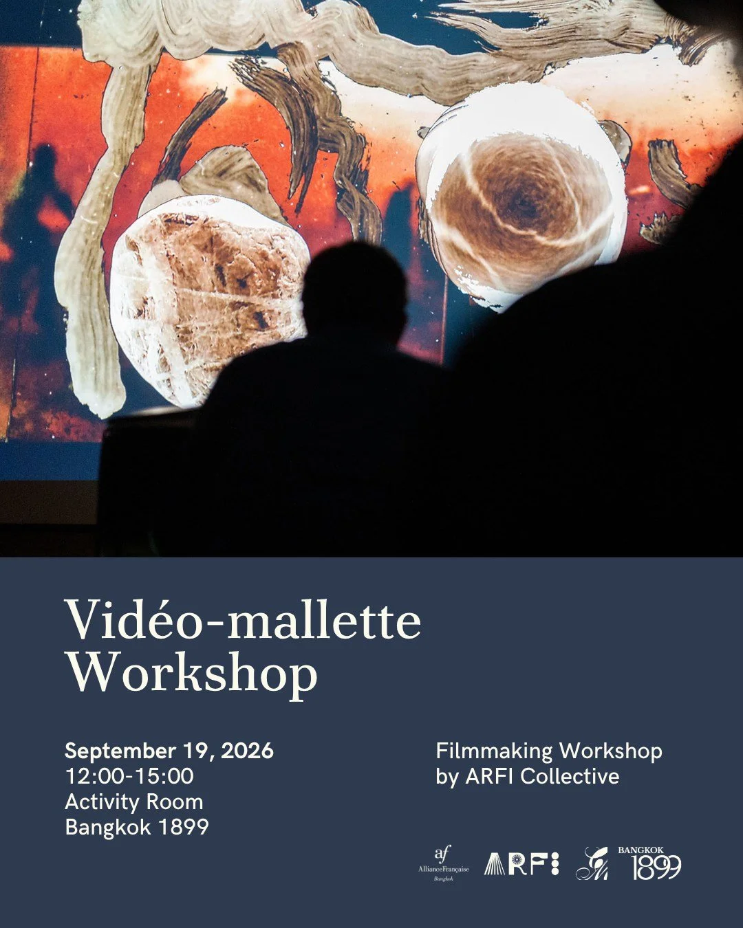 🎬 VIDEO-MALETTE - Workshop with J&eacute;r&ocirc;me Lopez (ARFI)

Join us for an immersive, hands-on audiovisual creation workshop led by French artists J&eacute;r&ocirc;me Lopez (video) and Xavier Garcia (sound) during their residence at Bangkok 18