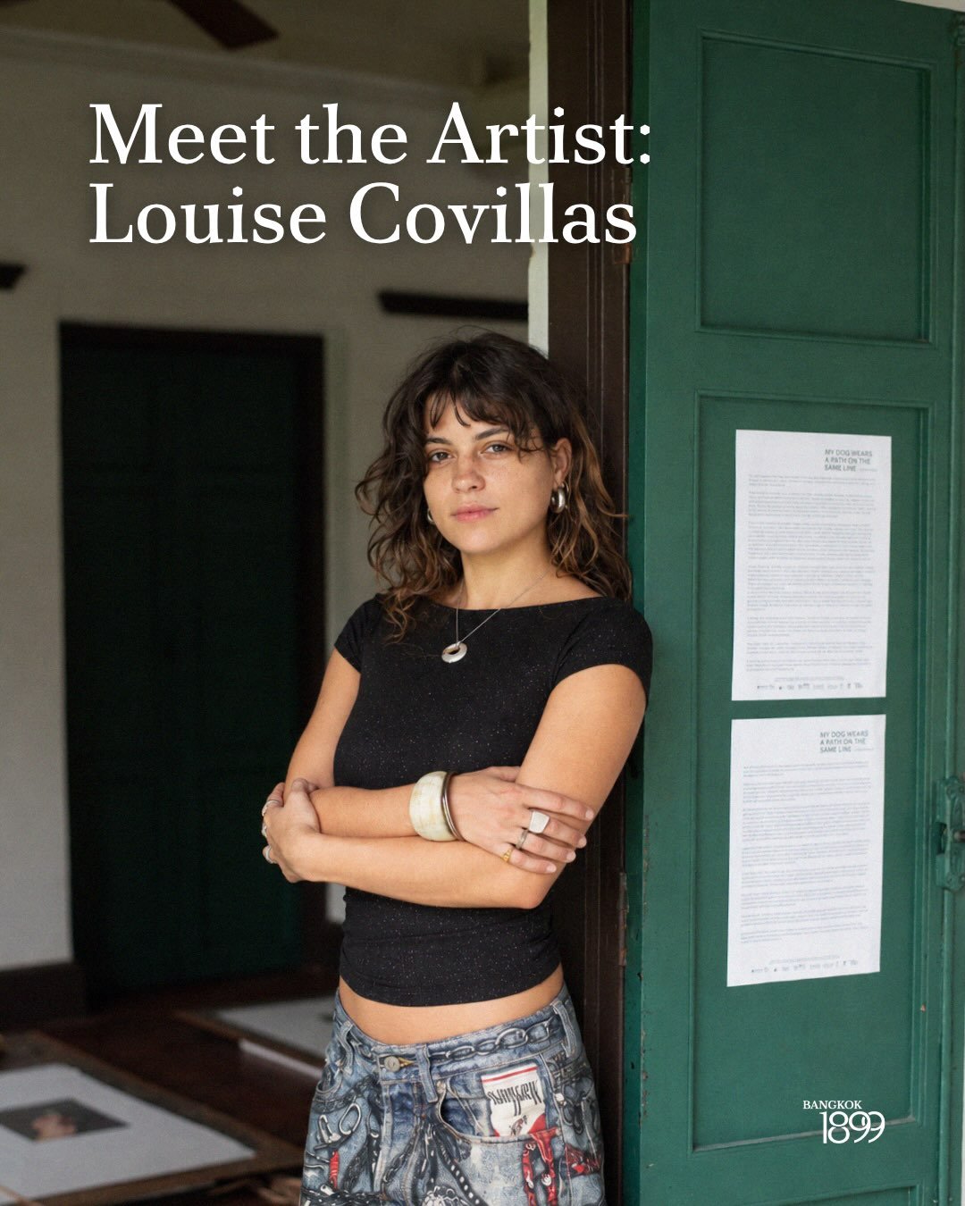 This September, French artist Louise Covillas (@louise_covillas) called Bangkok 1899 home. During her residency she explored, observed, and created the works shown in her exhibition My dog wears a path on the same line.

In this interview, Louise ref