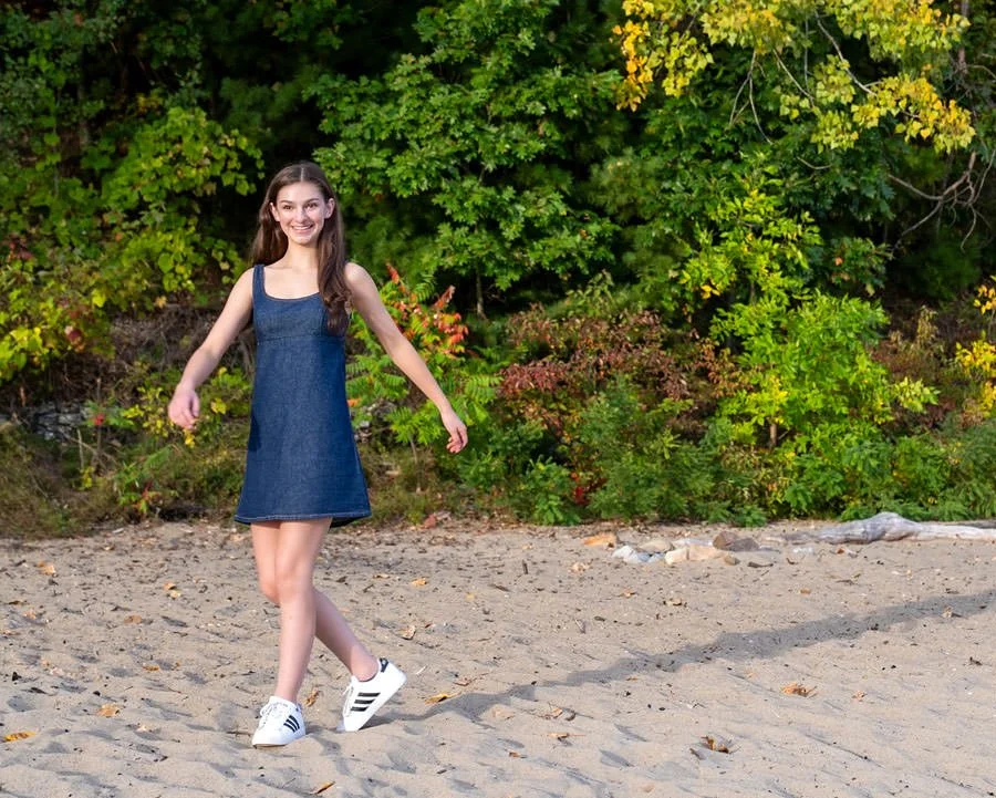 student portrait on the beach