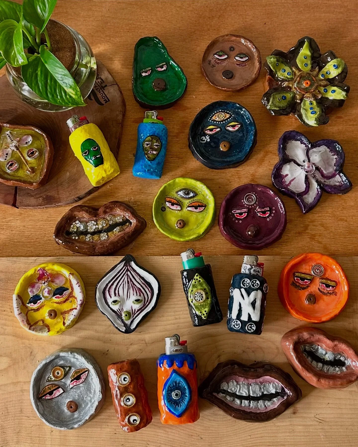 1of1 hand sculpted incense holders &amp; lighter holders available on www.sakral.co