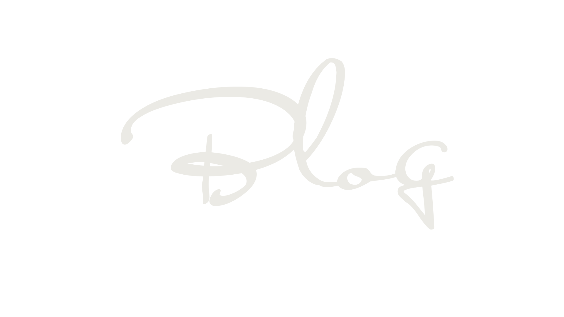 Cursive text spelling 'Blog'