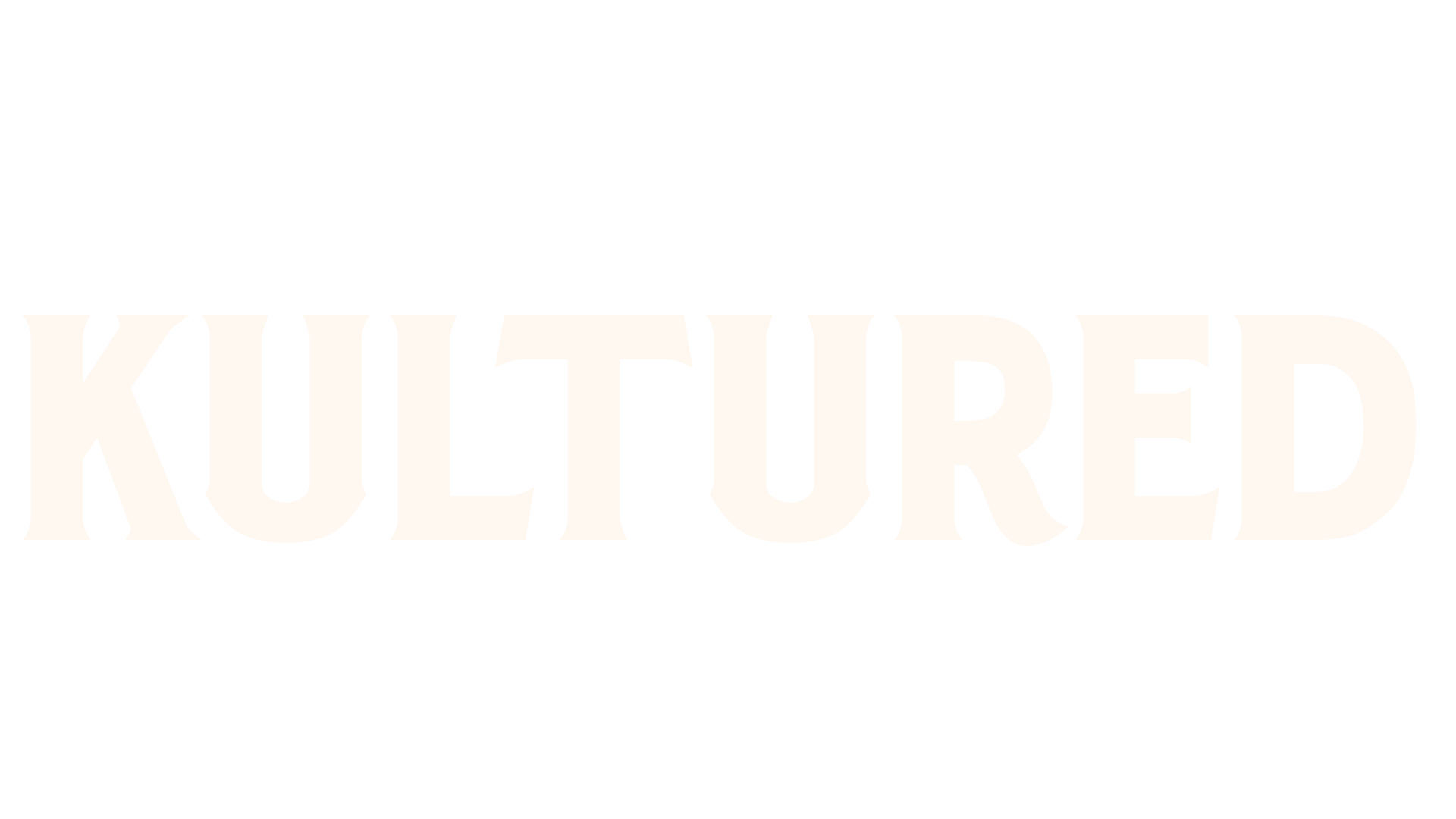 Bold text spelling "KULTURED" on a white background.