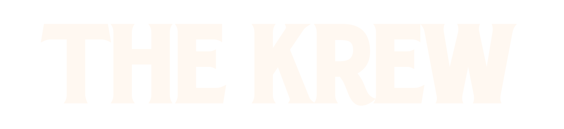 "The Krew" text in white, uppercase letters.