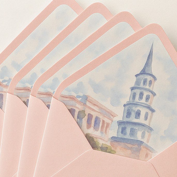 The Holy City 💒🌴 I love having fun with an #envelopeliner - so many ways to get creative! 
.
.
.
.
.
#wedding #weddingpapergoods #weddingpaper #weddingstaionery #weddinginspiration #weddinginvitations #weddinginvitation #weddinginvites #weddinginvi