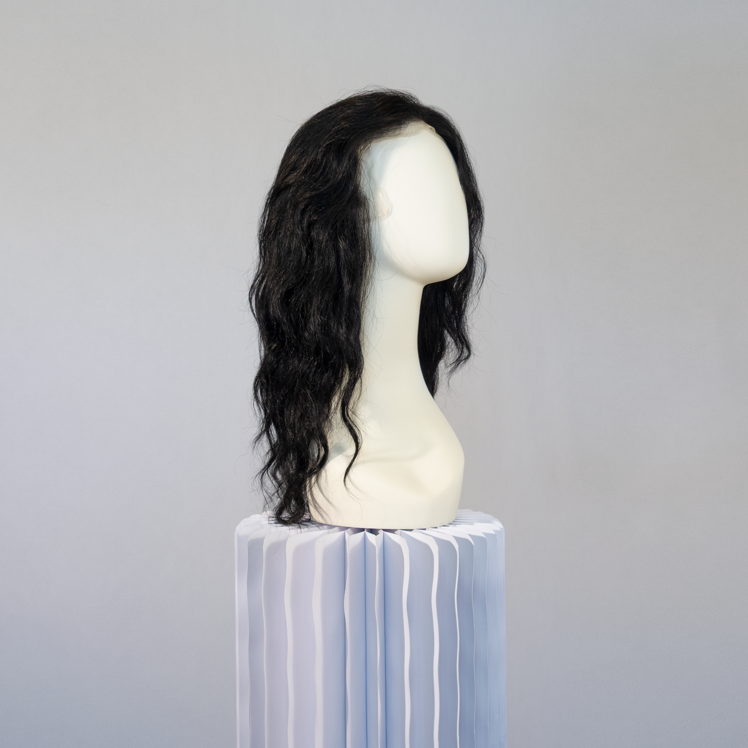 Long Men's Lace Wig in #1A