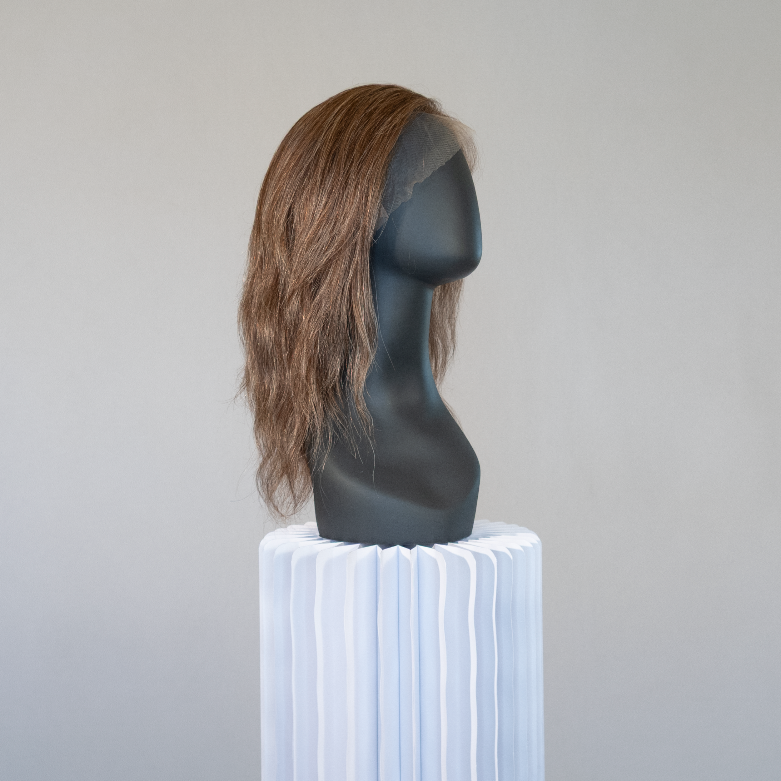 Long Men's Lace Wig in #7-40% Gray