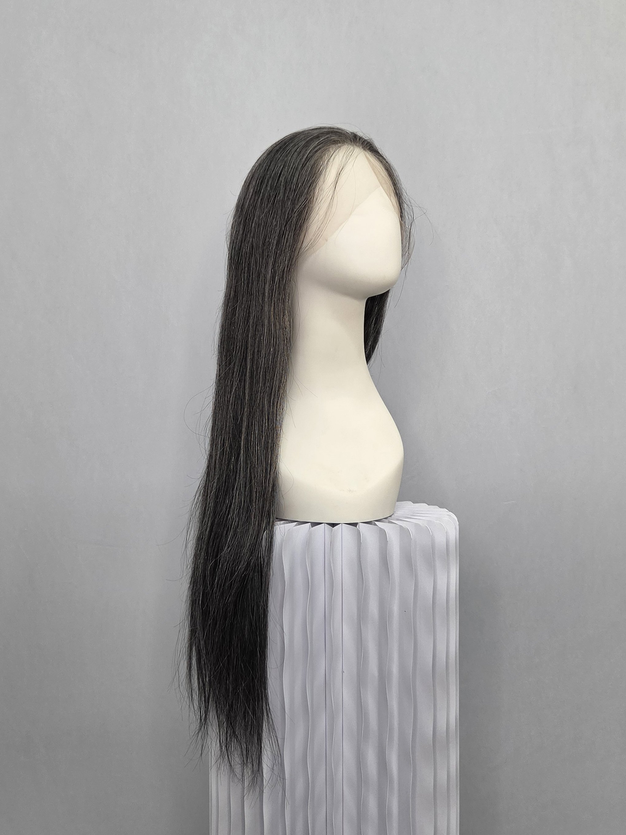 Long Women’s Lace Wig in 50% Silver