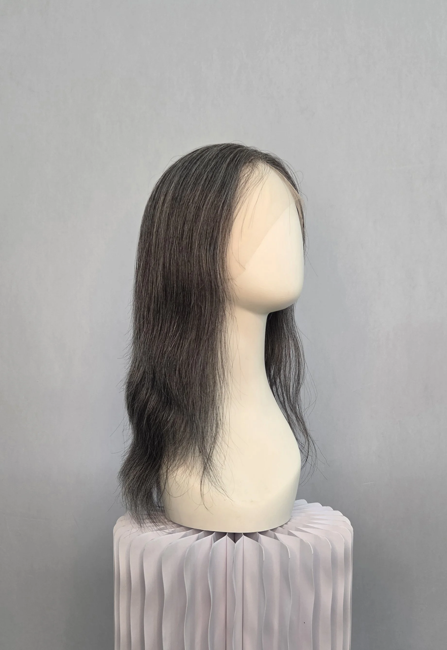 50% Silver Short Women's wig