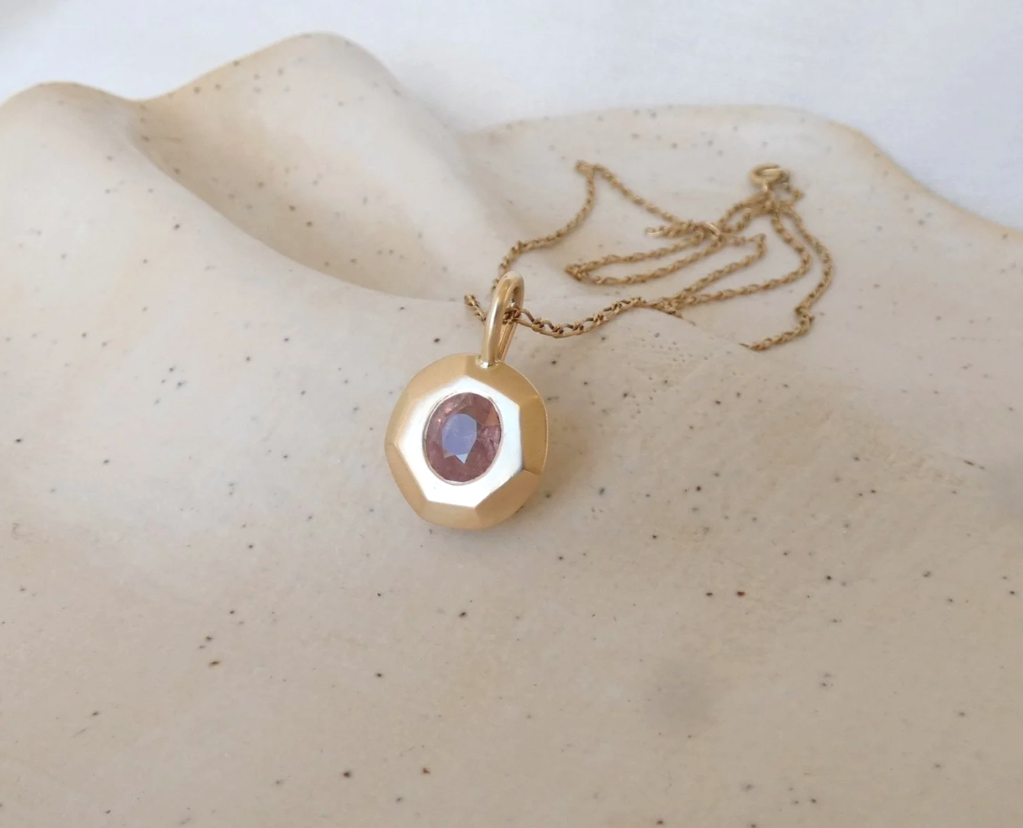 Kate Pendant - Padparadscha Sapphire