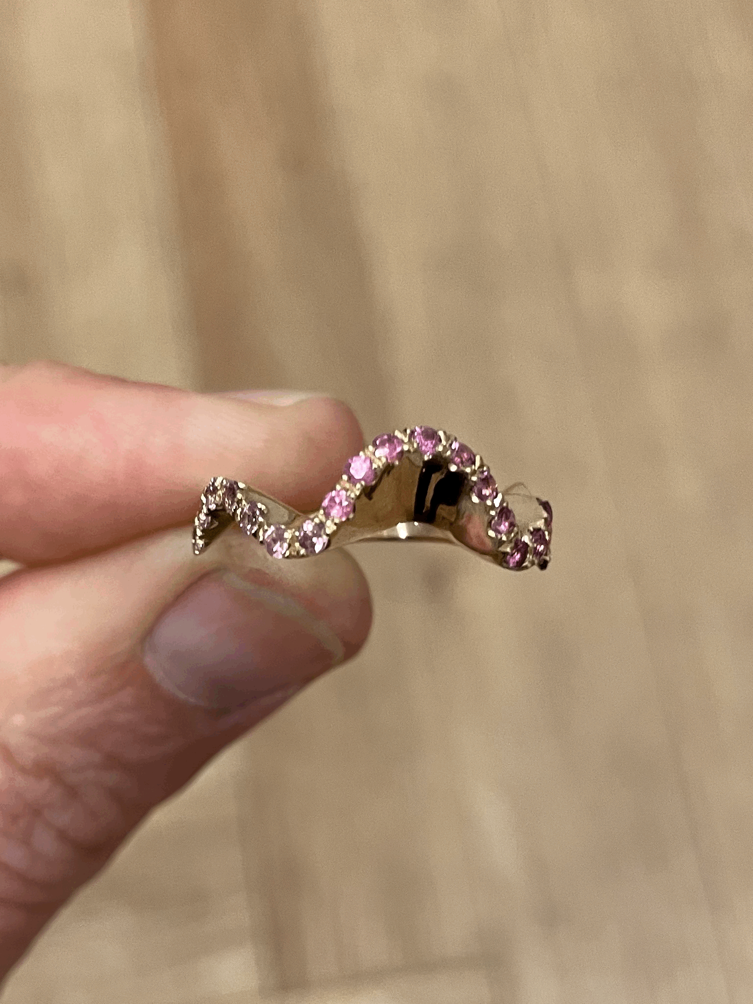 Scrunchie GLITTER No. 1 - pink sapphires