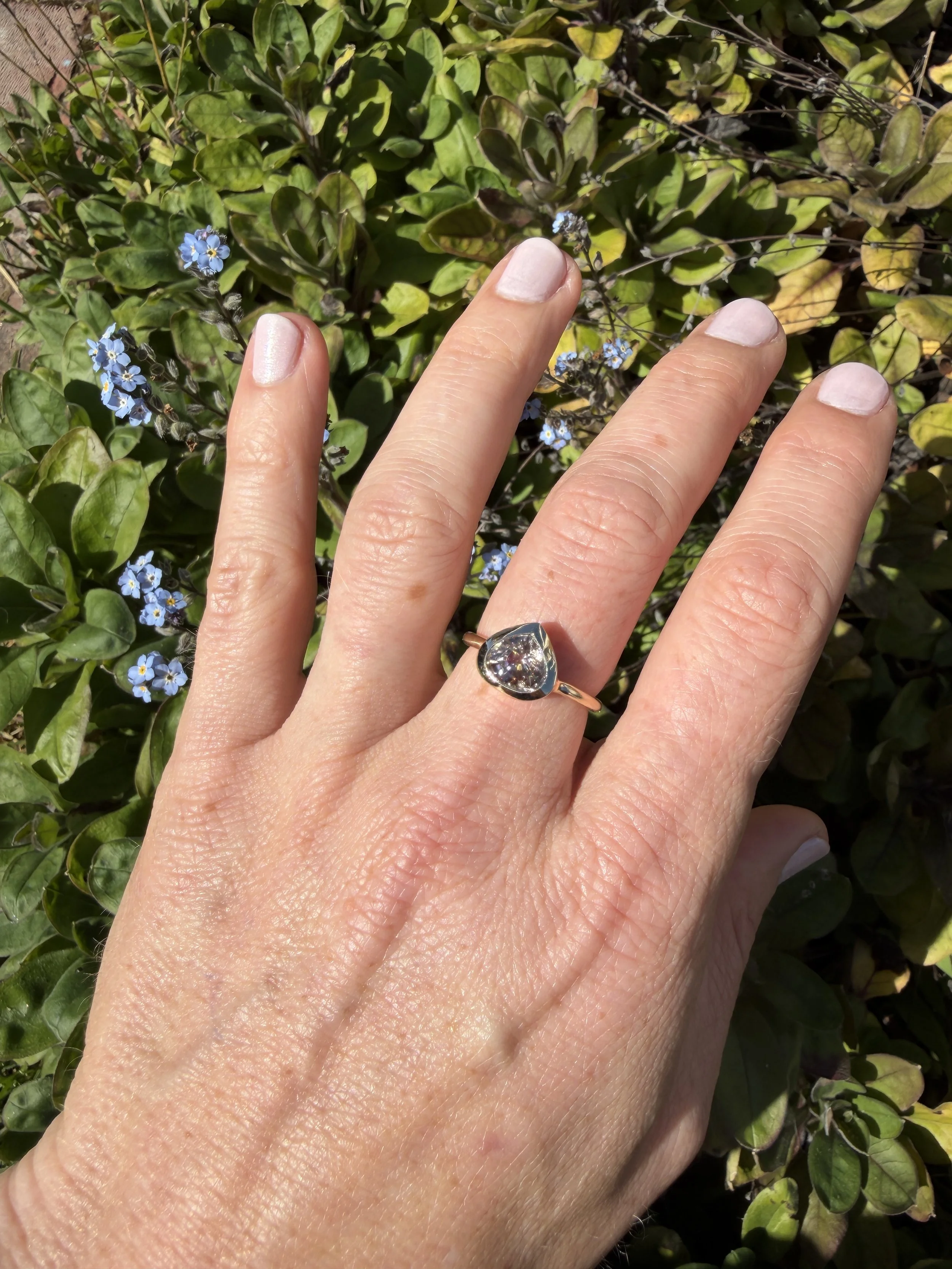 Frame Ring - Champagne Zircon