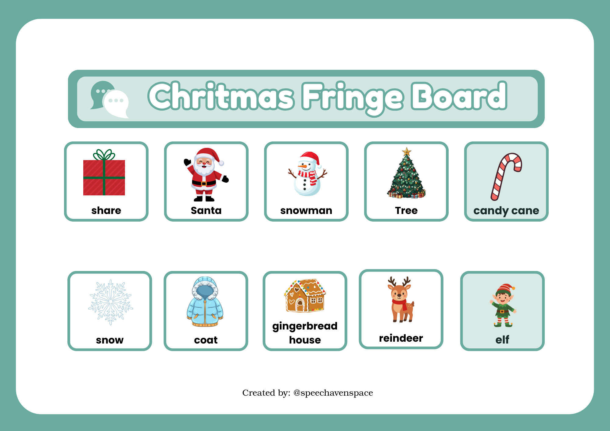 Christmas Fringe Board (PECS)