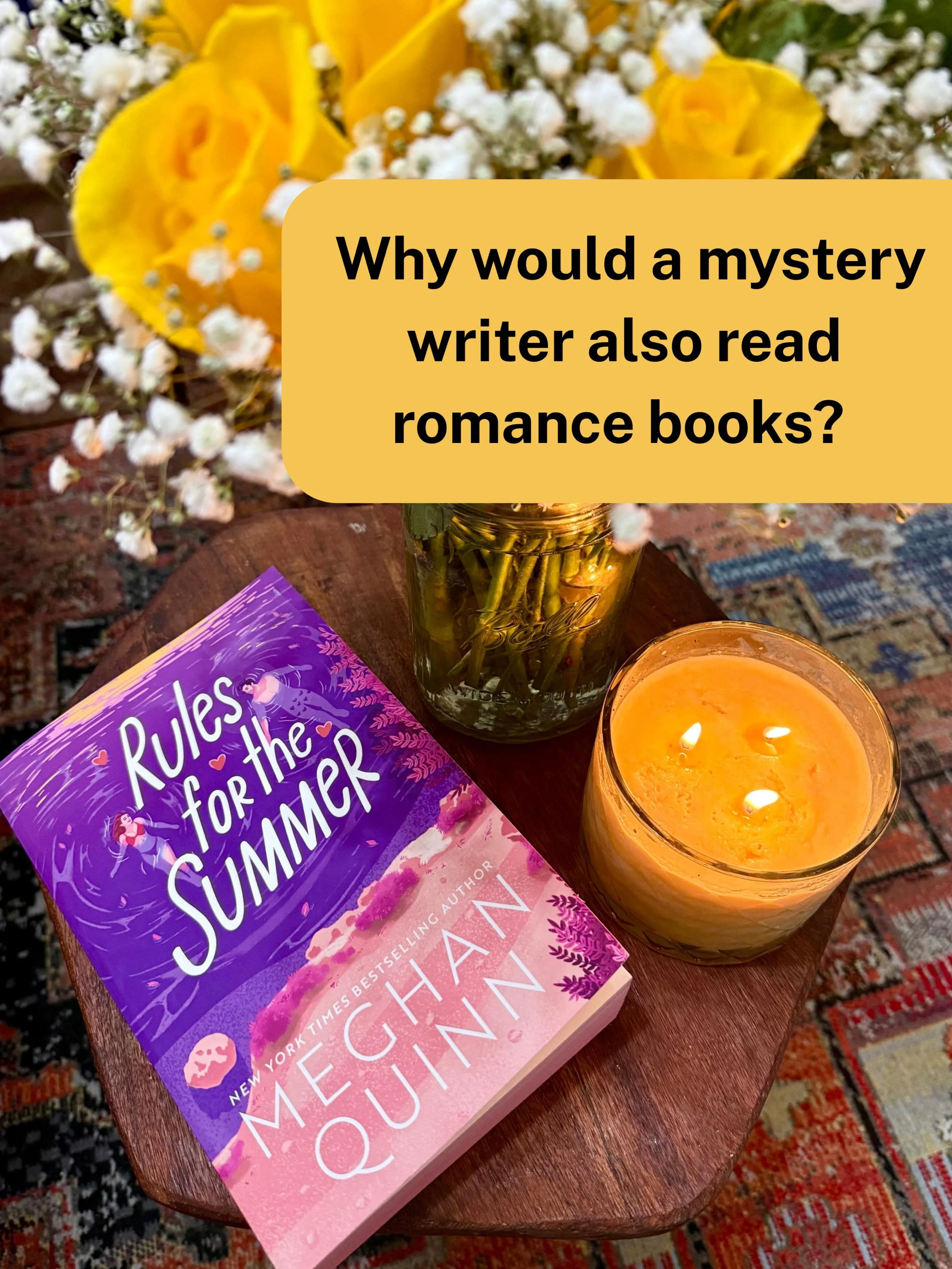 As a mystery writer, people are sometimes surprised that I also read romance. 💛📚

But honestly? Romance books have made me a better writer.

They&rsquo;ve taught me how to write chemistry, emotional tension, awkward pauses, meaningful glances, vuln