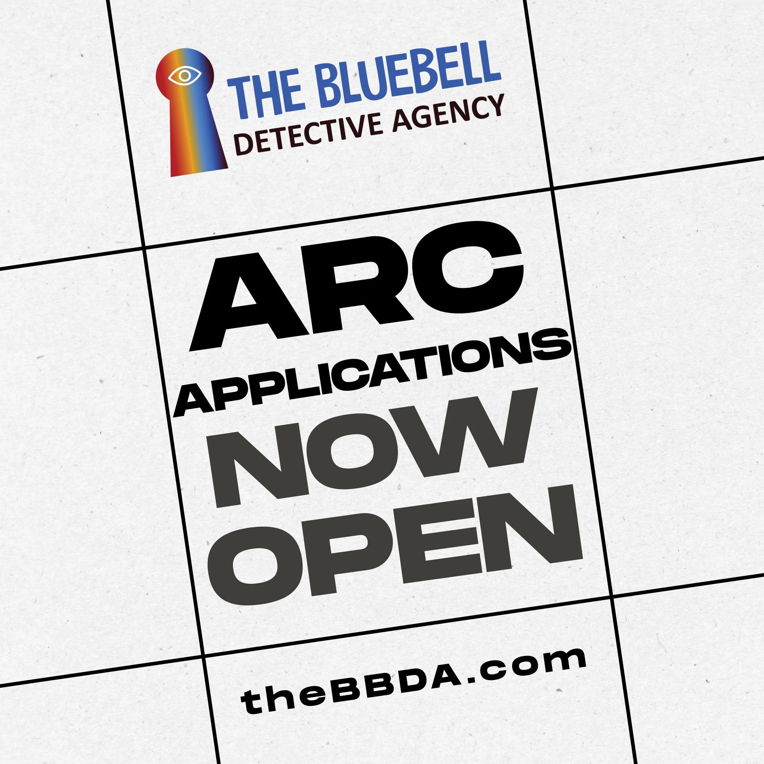 📚 ARC APPLICATIONS ARE NOW OPEN! 📚

Applications to receive an Advance Reader Copy of The Bluebell Detective Agency are officially open at theBBDA.com!

When you apply, you&rsquo;ll be able to choose which ARC tier you&rsquo;re interested in&mdash;