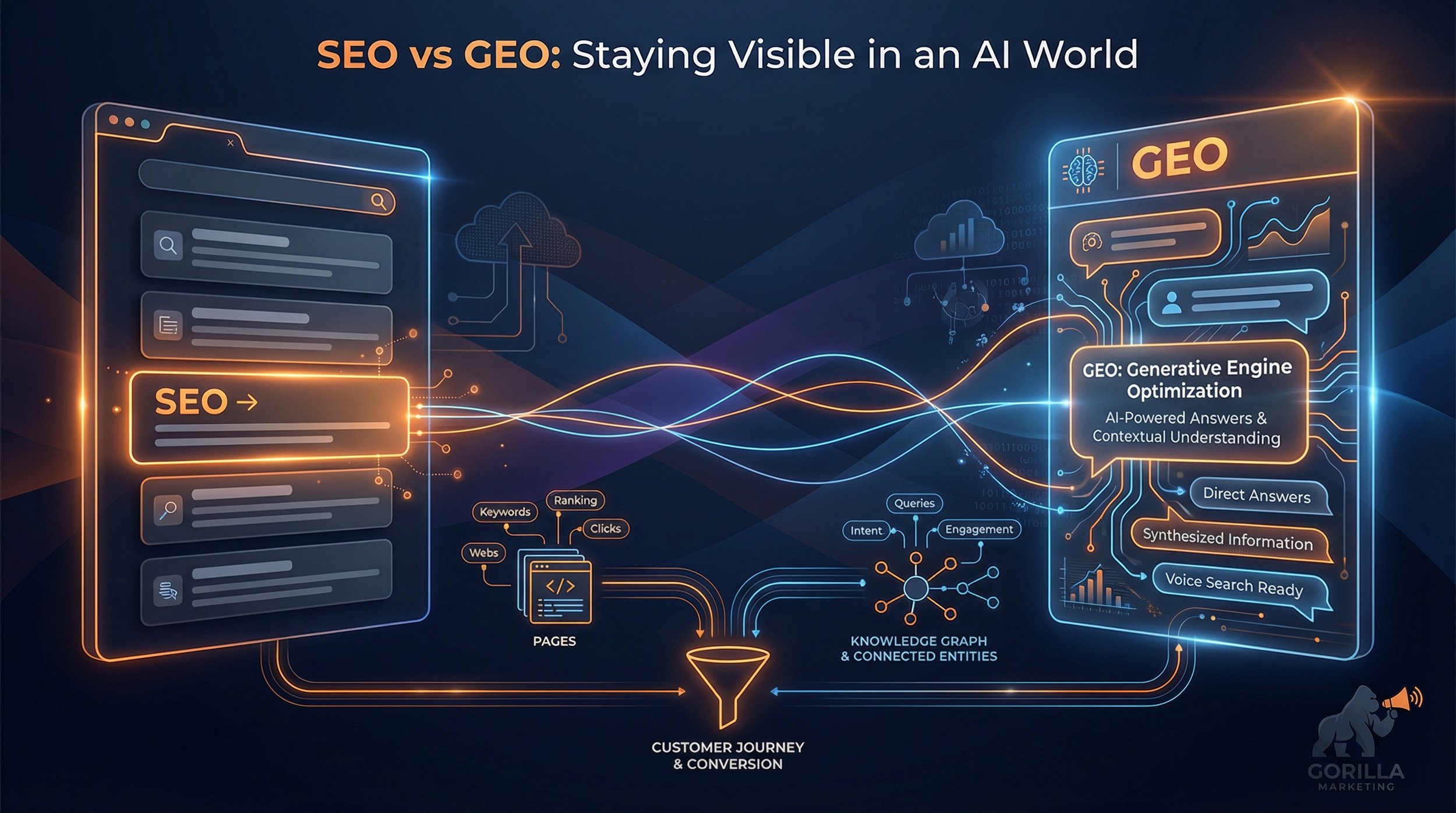 SEO vs GEO: How to Stay Visible When AI Answers the Question First