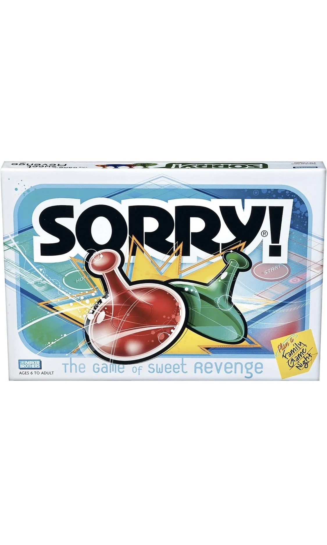 Sorry! classic family board game with colorful pawns and strategy gameplay