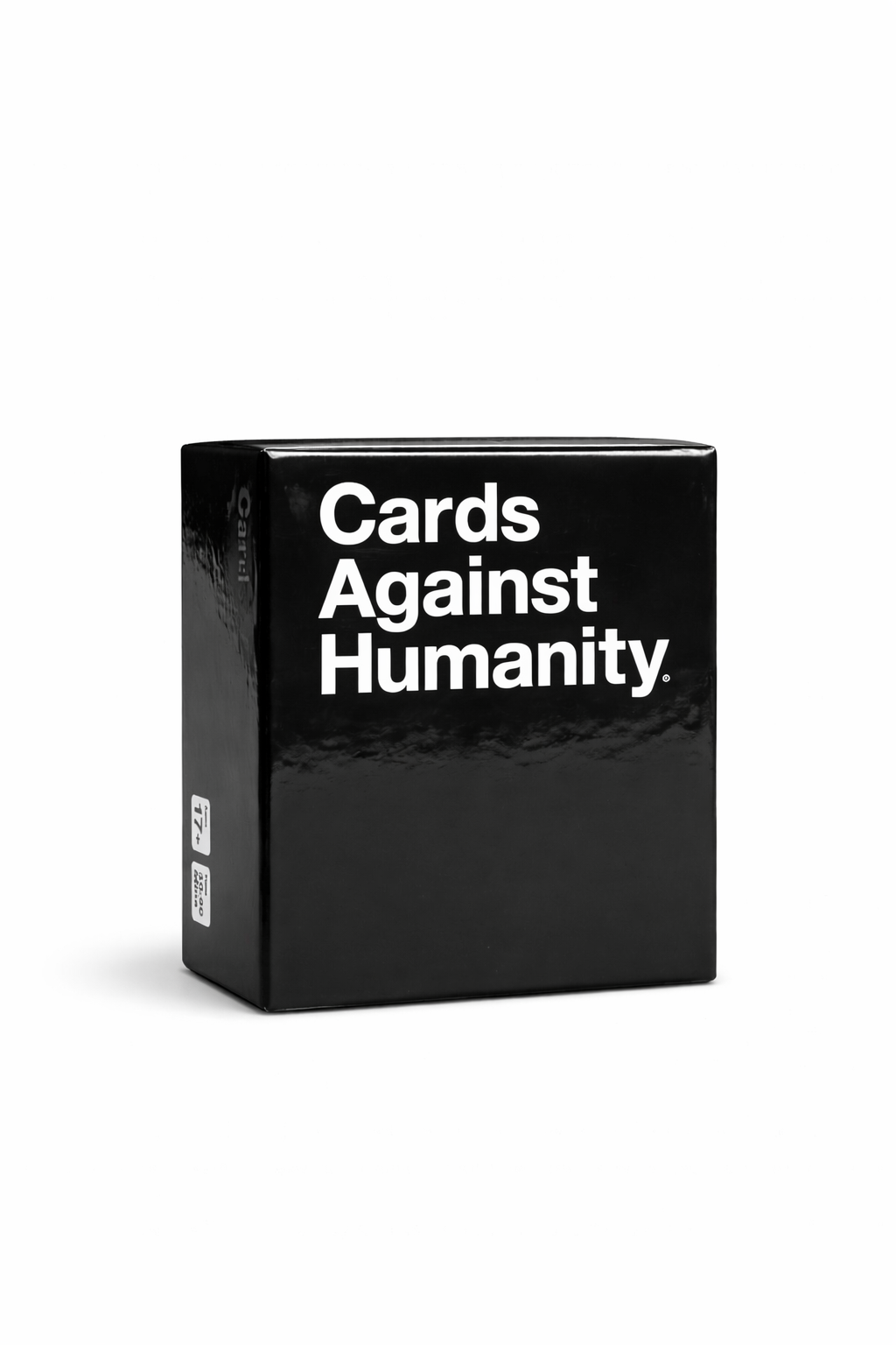Cards Against Humanity adult party card game with black minimalist box