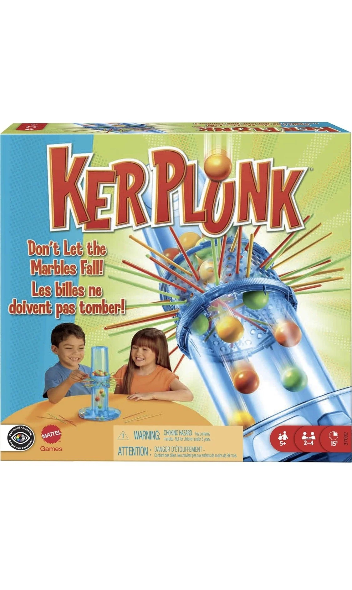 KerPlunk classic game with marbles and stick-drop gameplay