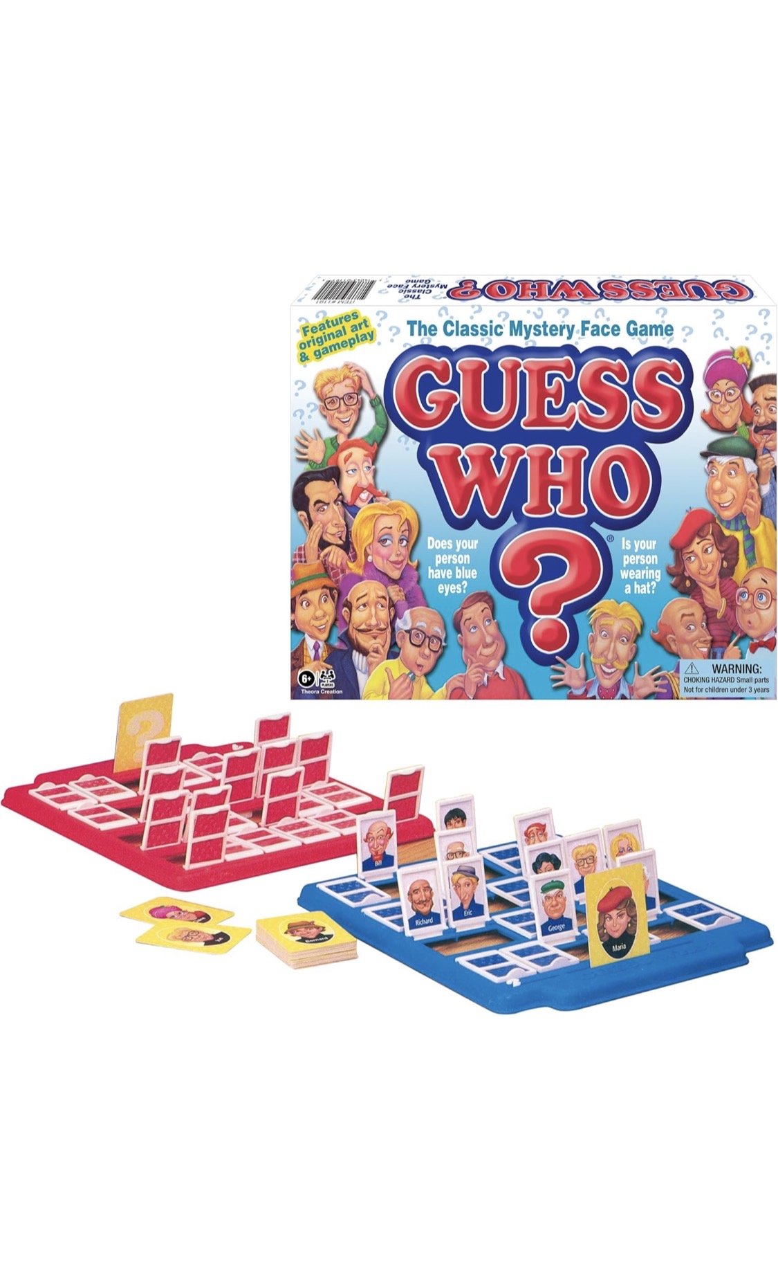 Guess Who? classic guessing board game with character flip cards