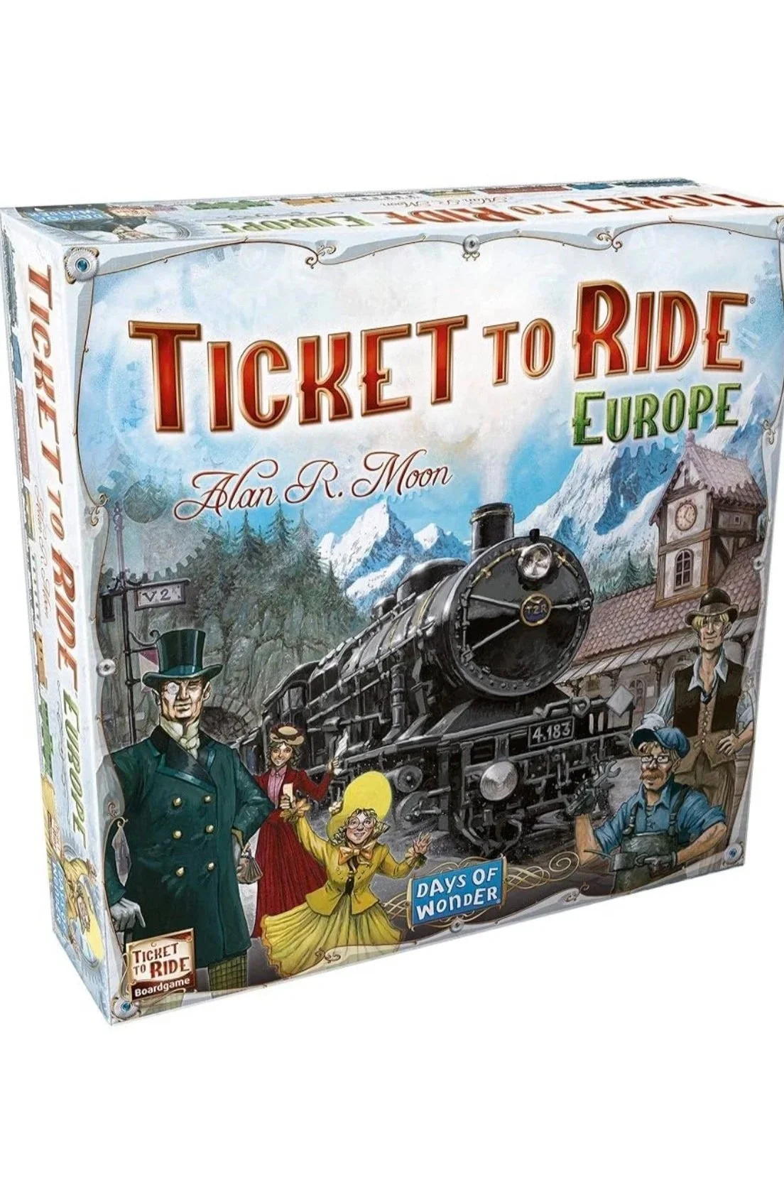 Ticket to Ride Europe strategy board game with train and travel theme