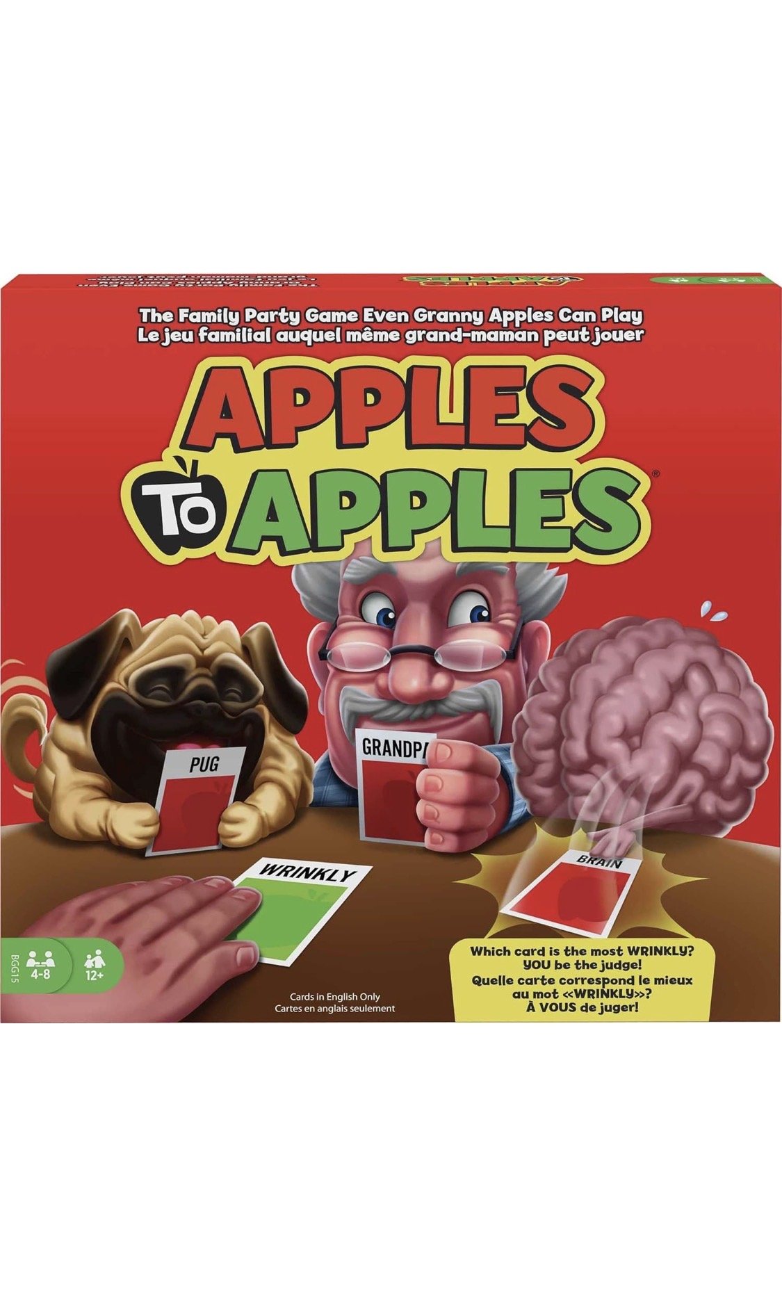 Apples to Apples party card game with humorous comparisons and word play