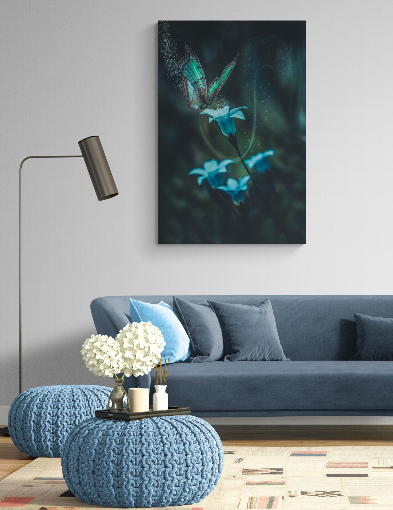 Blue Haze on wall