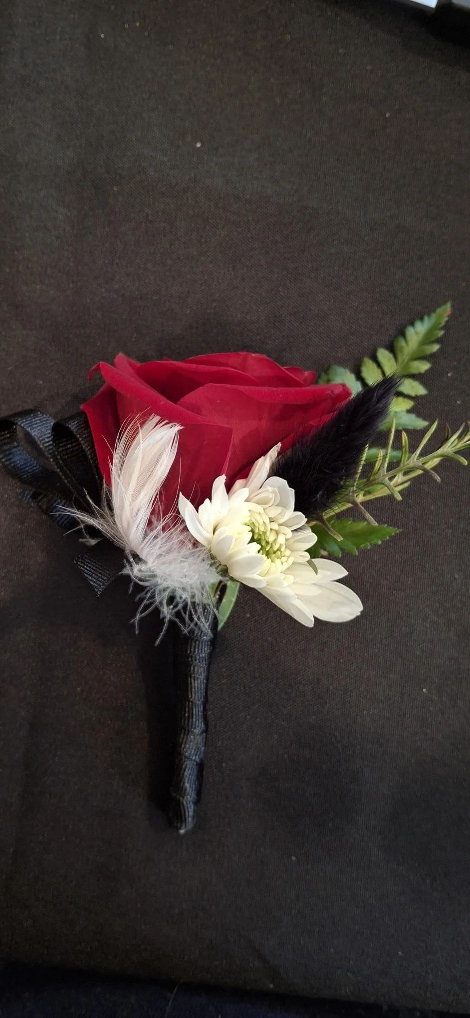 red rose buttonhole