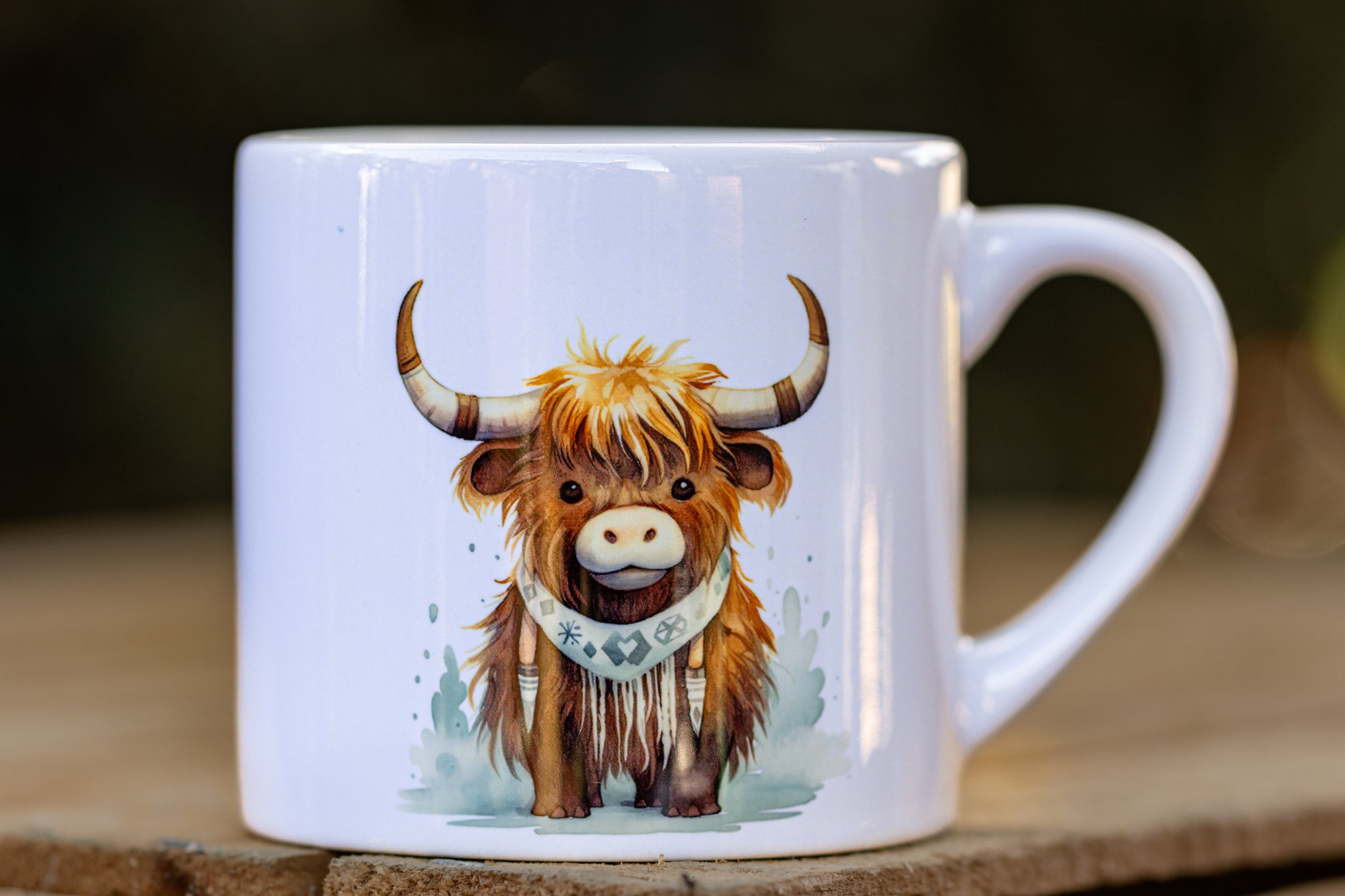 Kids Highland Bull mug right