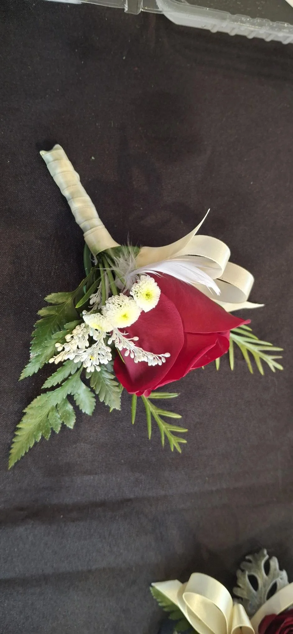 red rose buttonhole