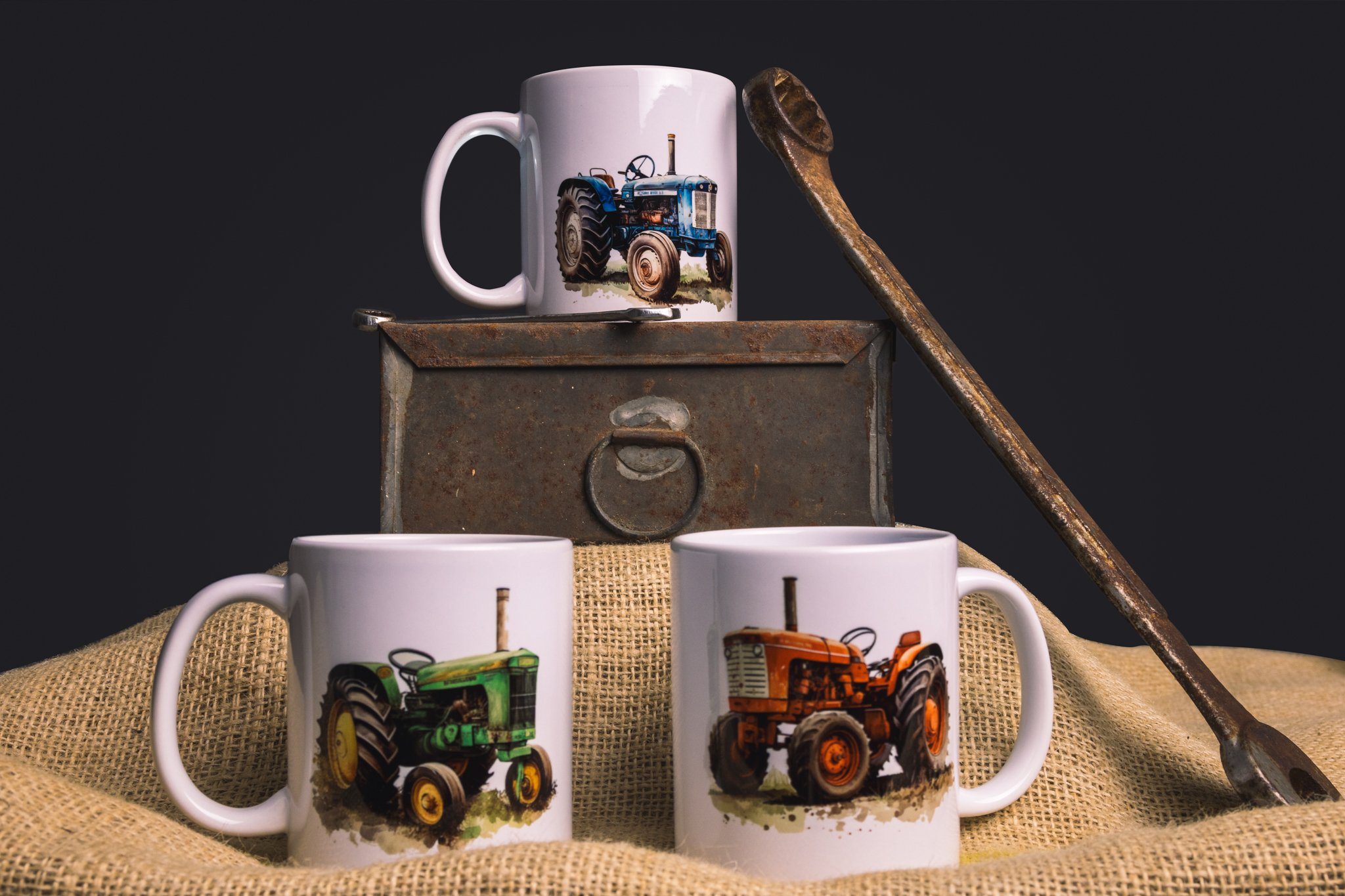 Red Tractor Mug 3 mugs