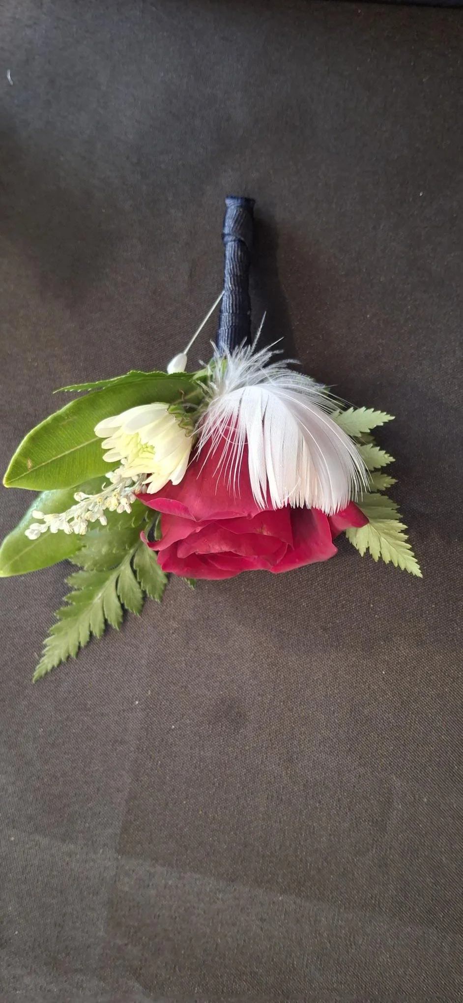 red rose buttonhole