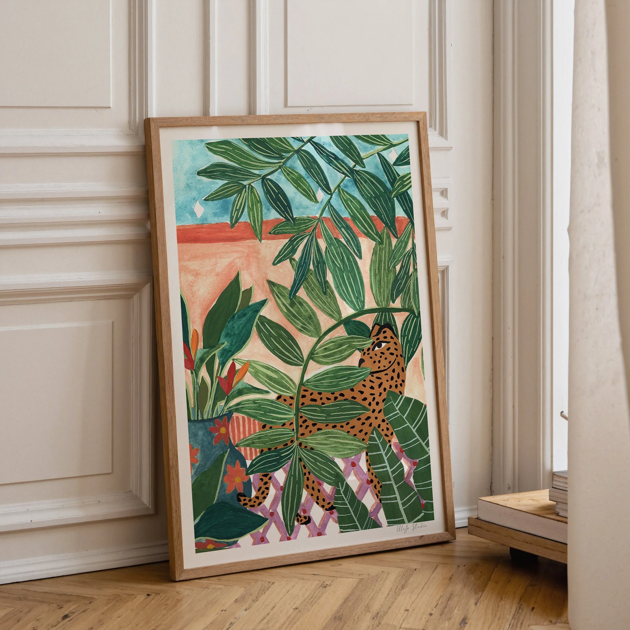 Shy Leopard Leaning Frame.jpg