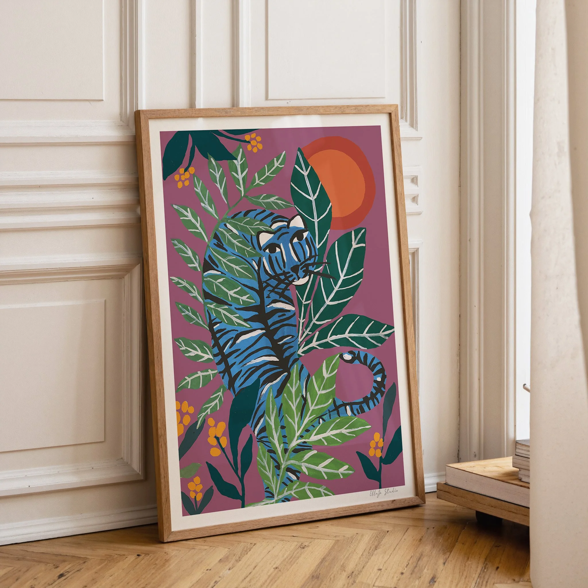 Jungle Tiger Leaning Frame.jpg