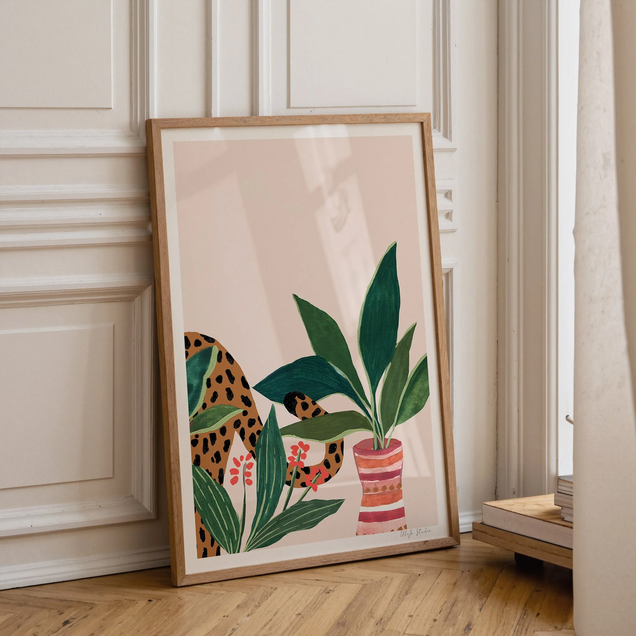 Sneaky Leopard Leaning Frame.jpg