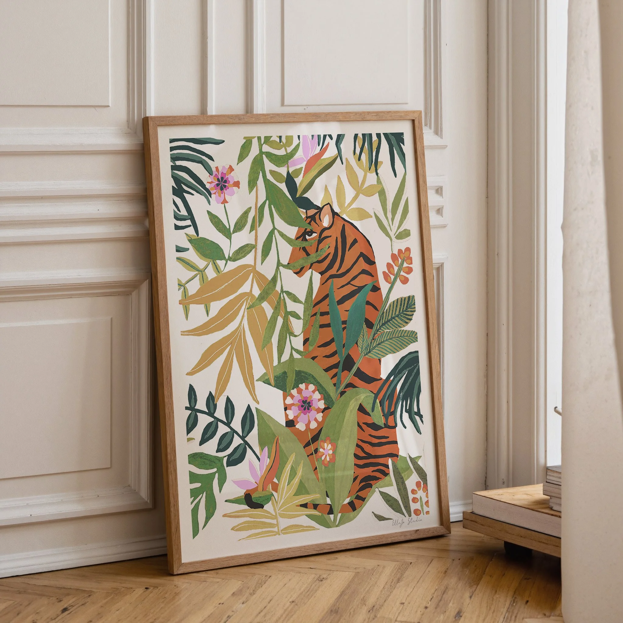 Tropical Tiger Leaning Frame.jpg