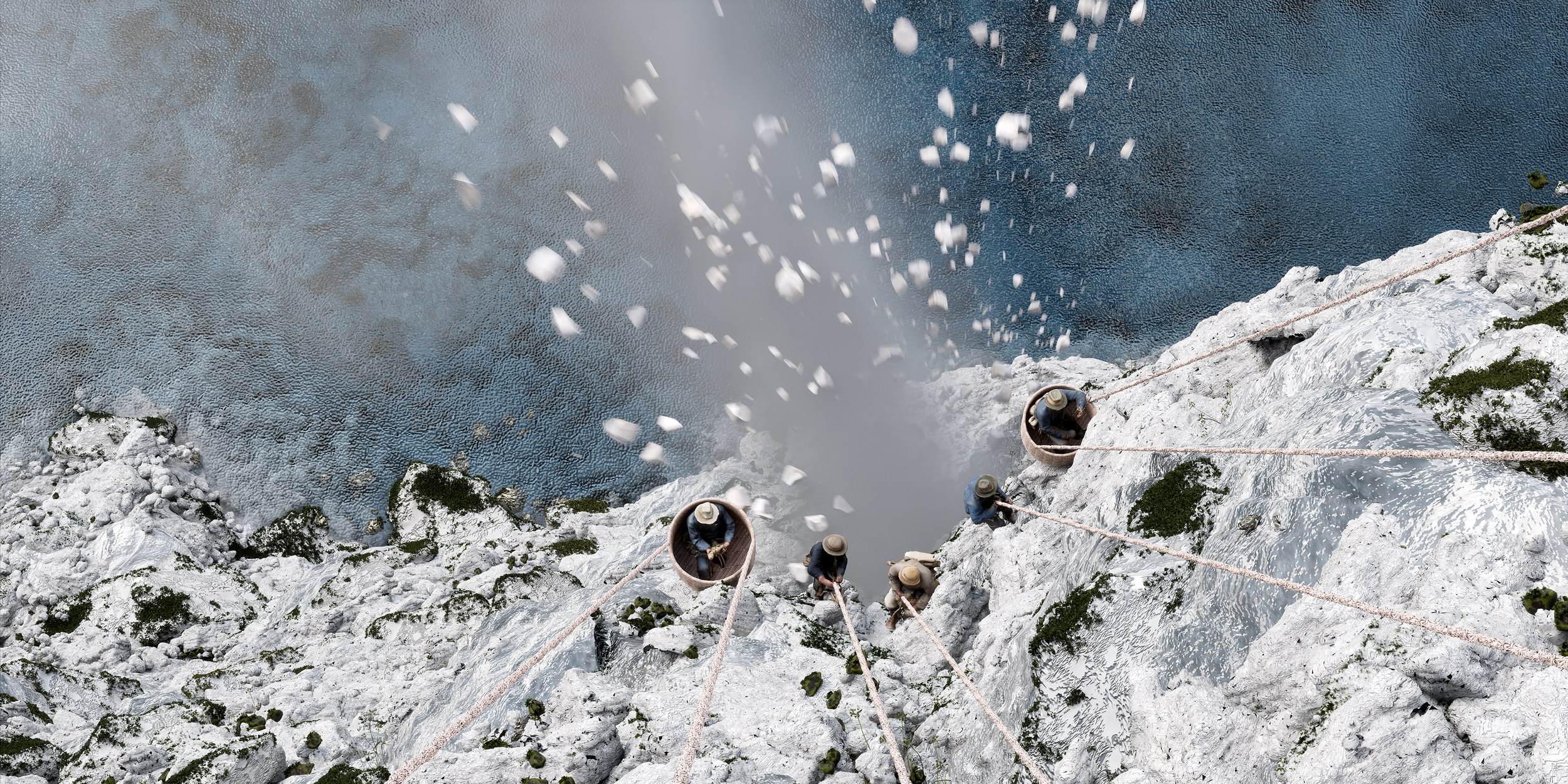 Train Dreams: Explode #1, 2025,
3d model, archival inkjet print on canvas,
72 x 36 inches, 183 x 91.5 cm,
Edition 1 of 1