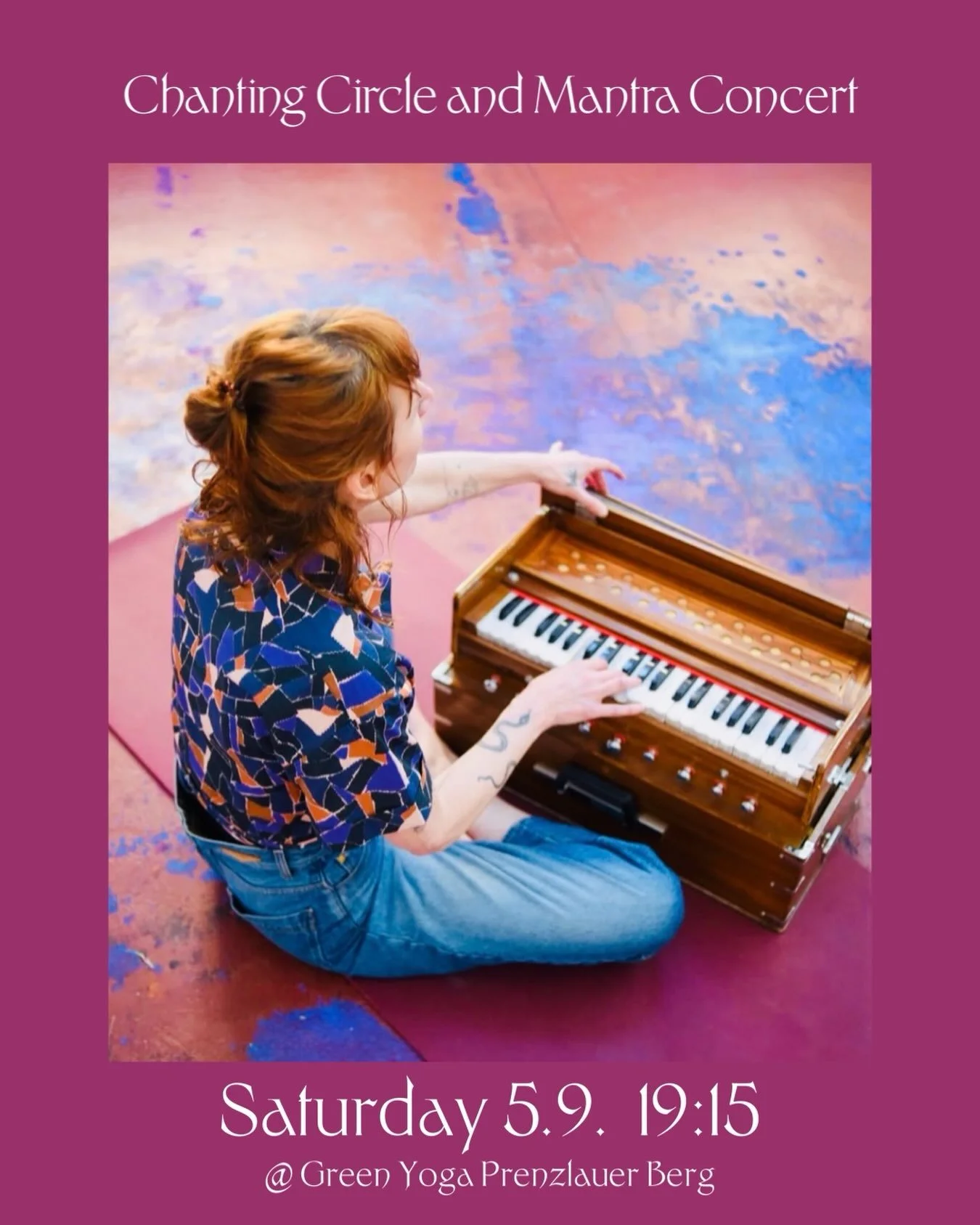 Yes 🩷 join me tomorrow for a sweet little chanting circle, mantra concert and meditation 
Saturday 5.9.  19:15 - 20:45 @greenyoga.co Prenzlauer Berg

✨bringing traditional chants and Kirtan tunes with me for you to immerse in sound and heartspace, t