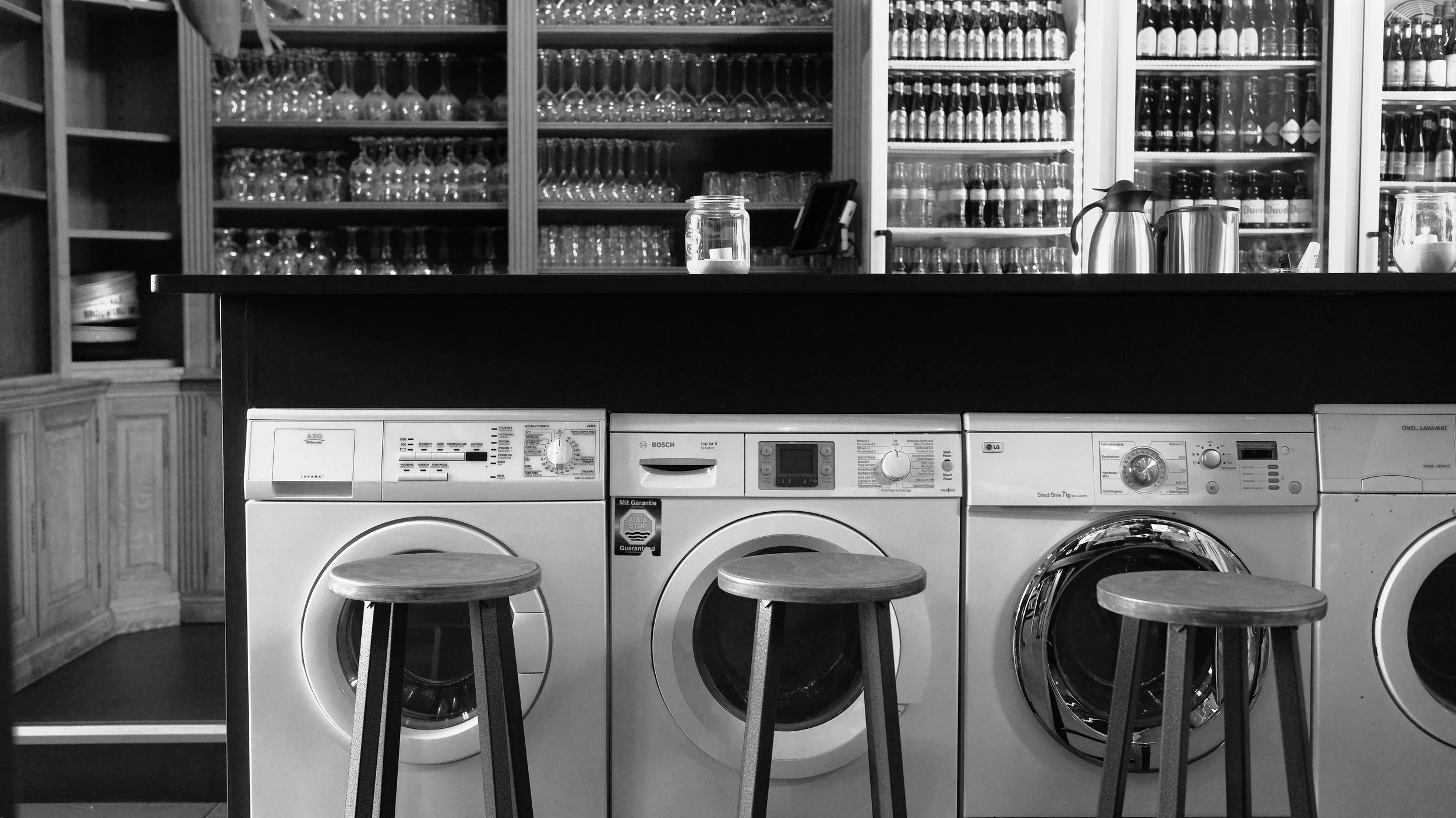 Washing Machines in a Bar - Bree