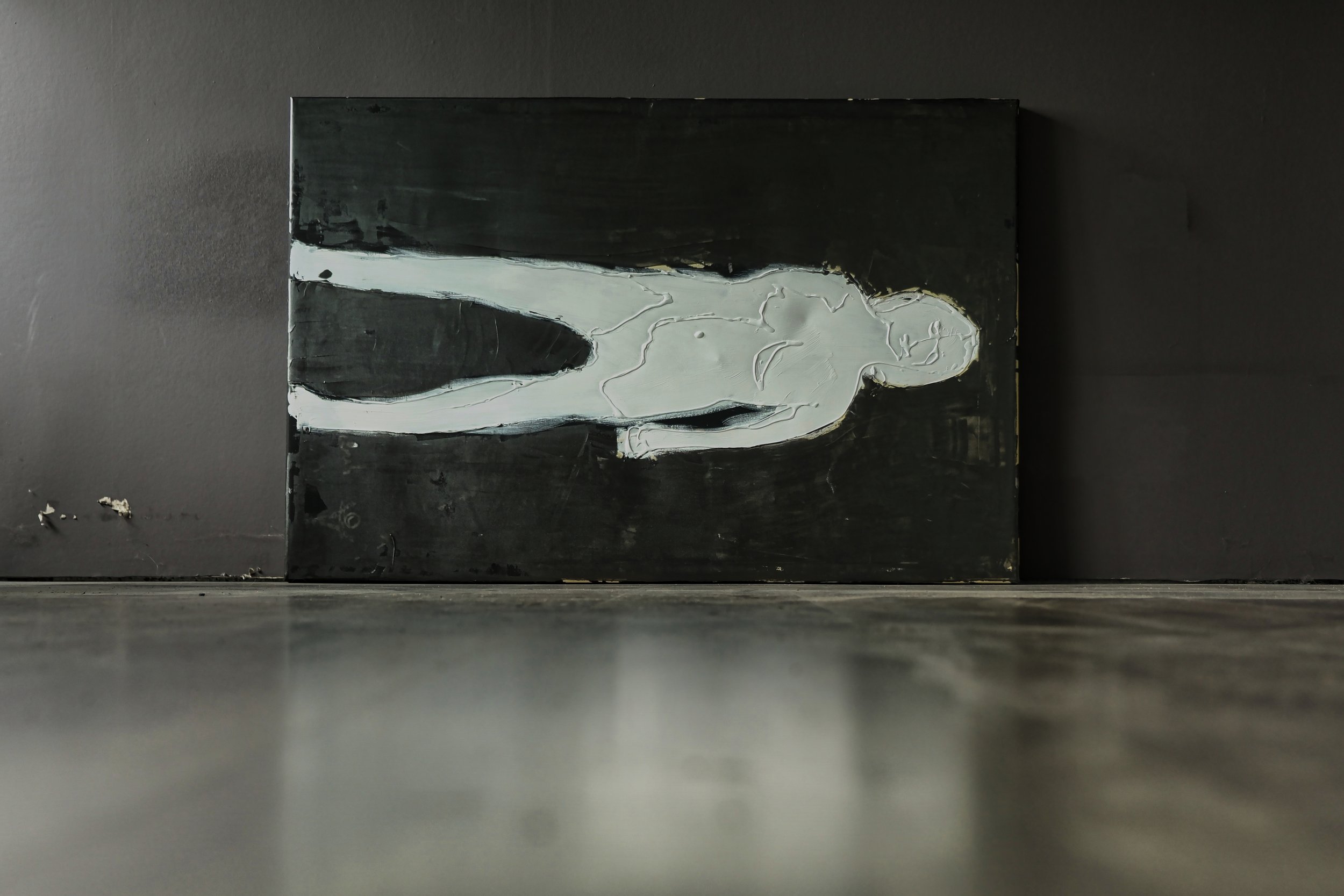 Unfinished Painting against the Studio Wall - Studio Dentergem