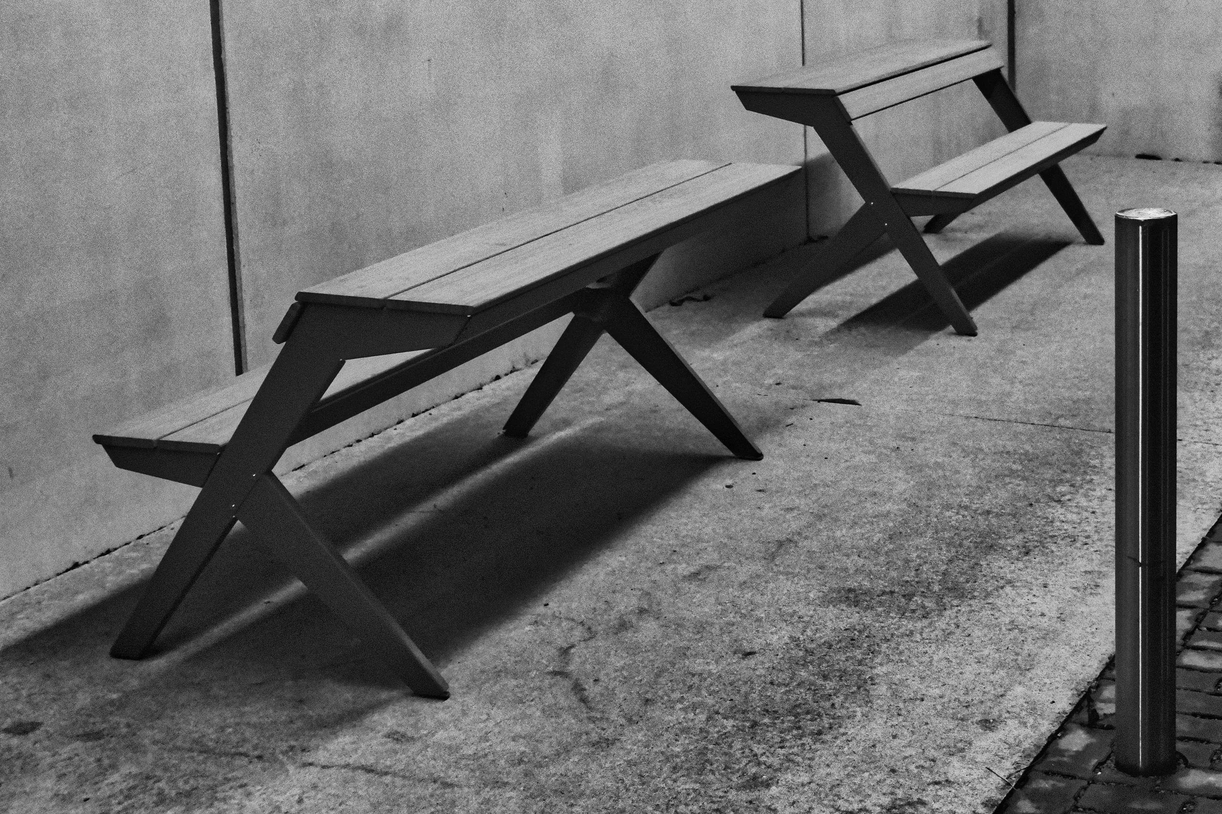 Rest Benches outside the Butcher Shop - Dentergem