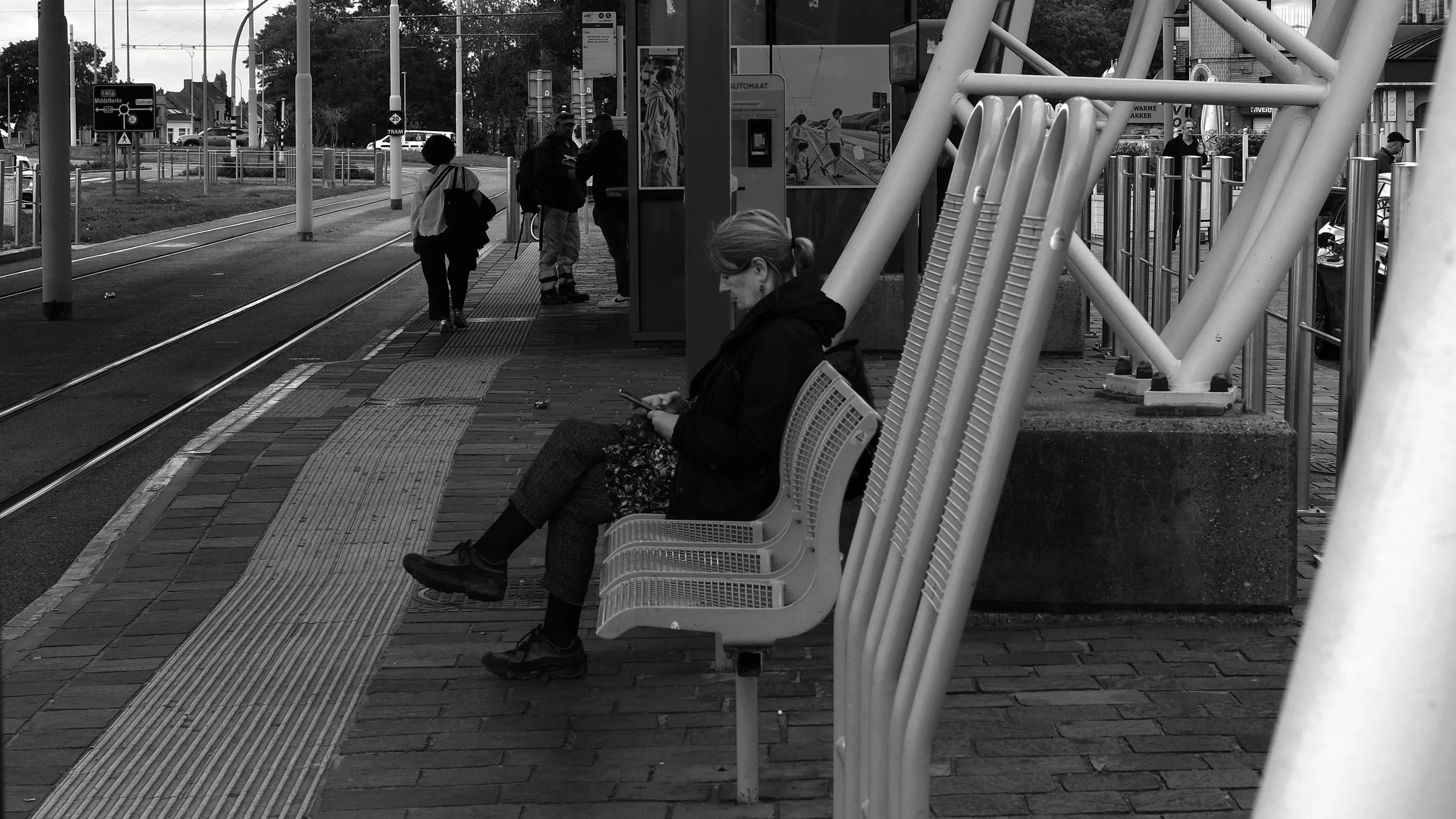 Waiting for the Costal Tram - Newport