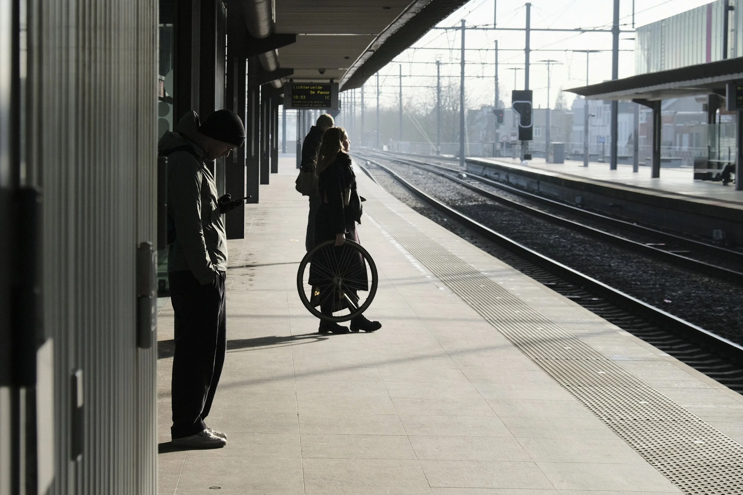 Girl with Bicycle Wheel - Ghent