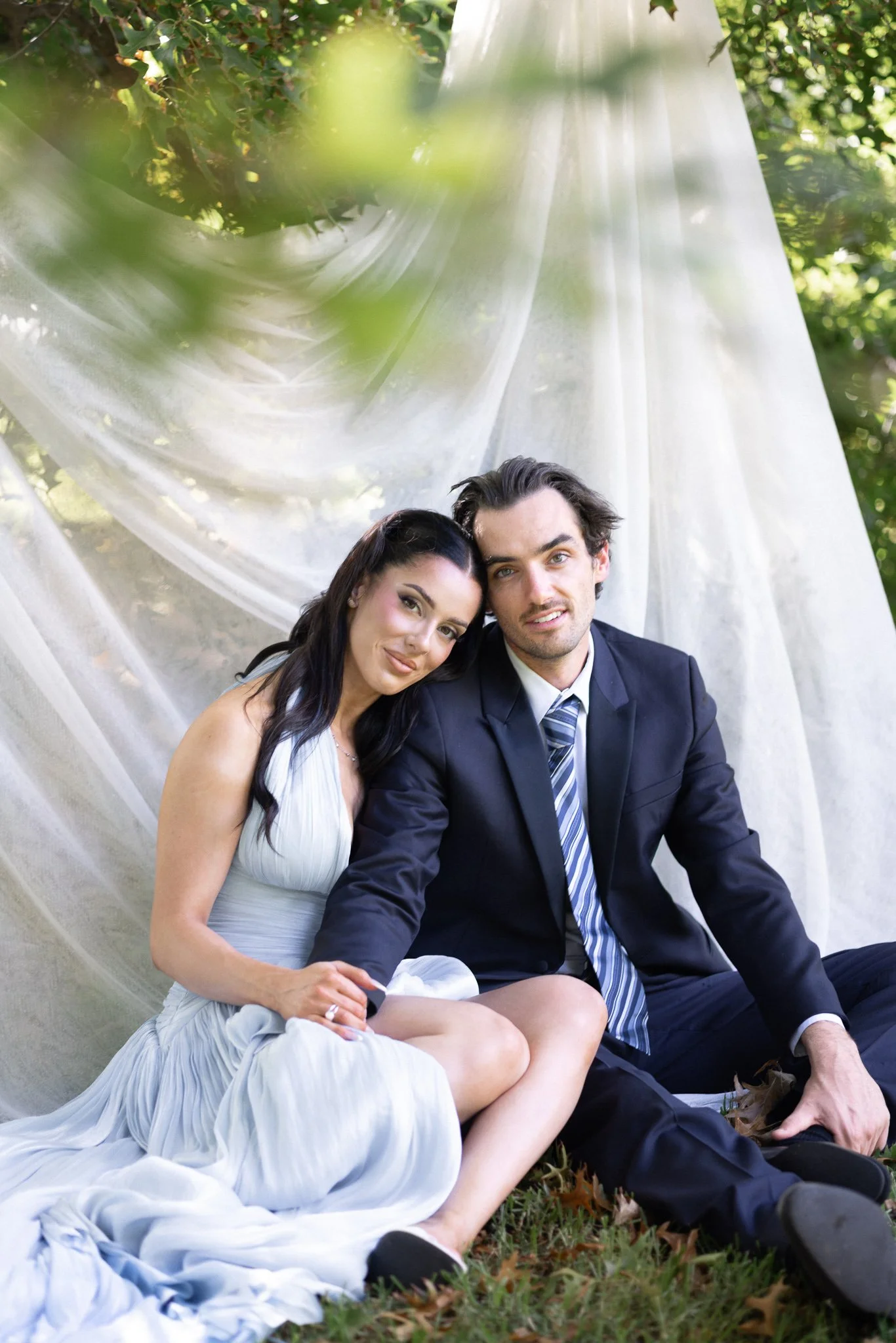 Chic couples engagement/wedding shoot in Queens Park. Black and White image