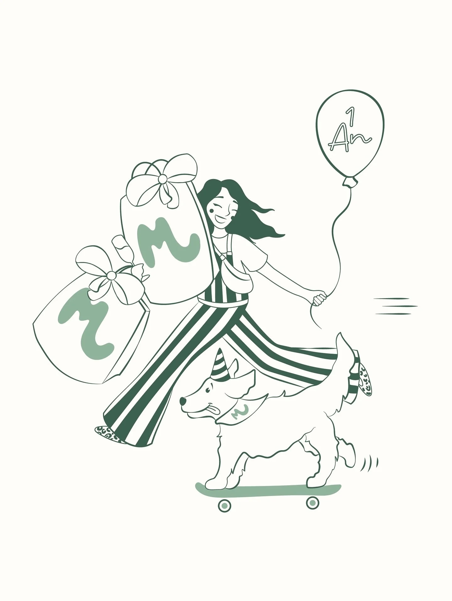 Ce soir @maisonnee.shop souffle sa premi&egrave;re bougie 🎂 &hellip;

&hellip; alors nous avons pimp&eacute; sa mascotte pour l&rsquo;occasion !

#gaelleinglebertstudio #illustration #graphisme #illustratricefreelance